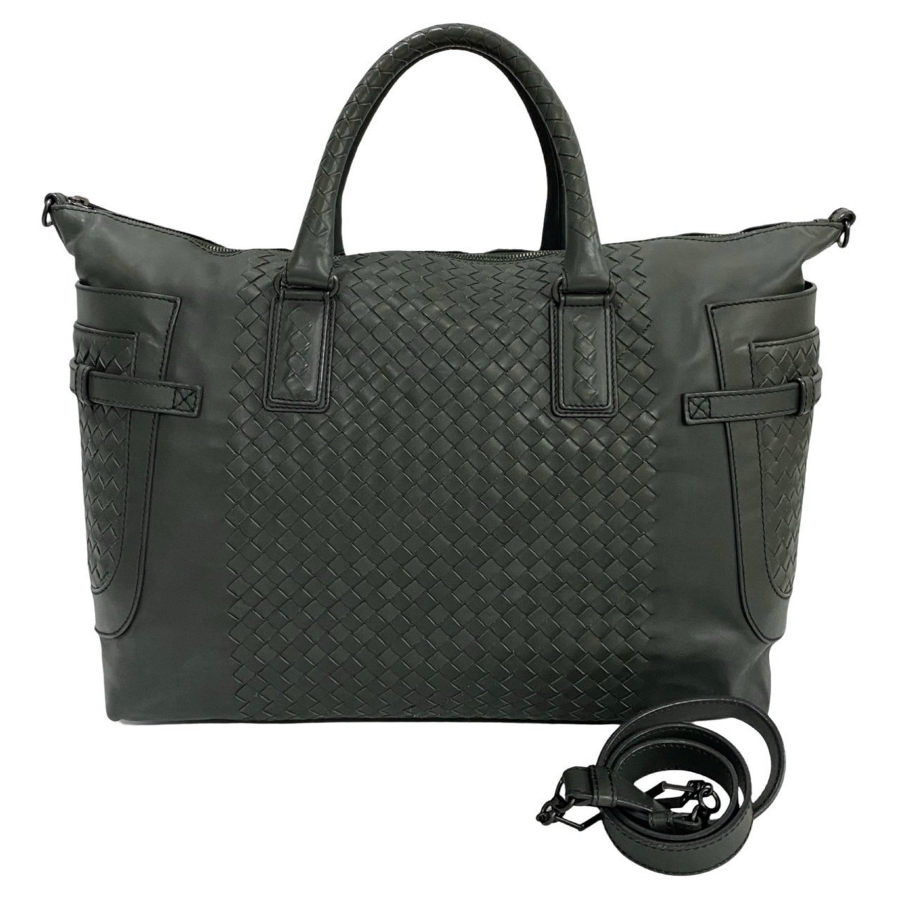 BOTTEGA VENETA Intrecciato Leather Shoulder/Boston Bag