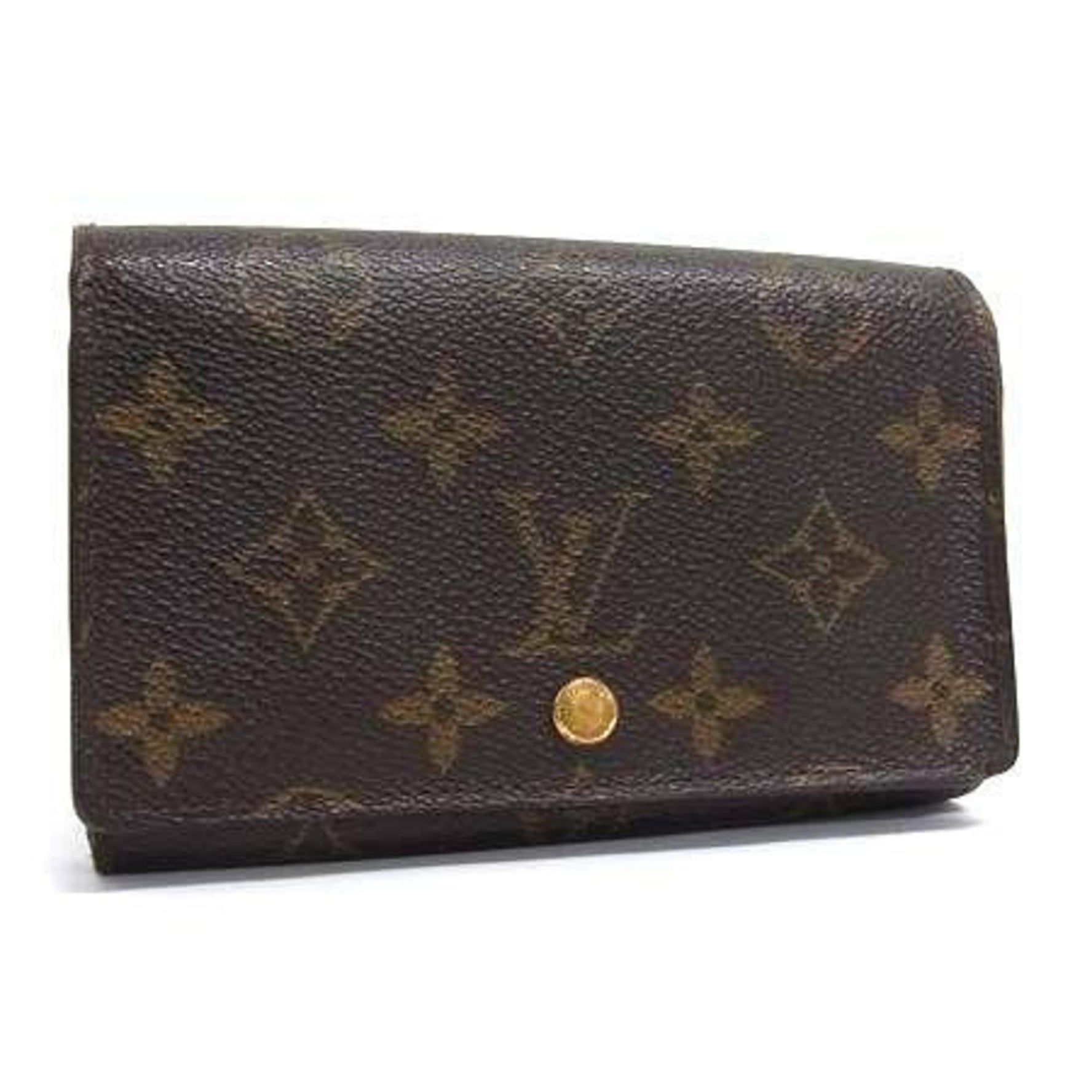 LOUIS VUITTON Monogram Porte Monnaie Bietrezor Wallet Leather Bifold