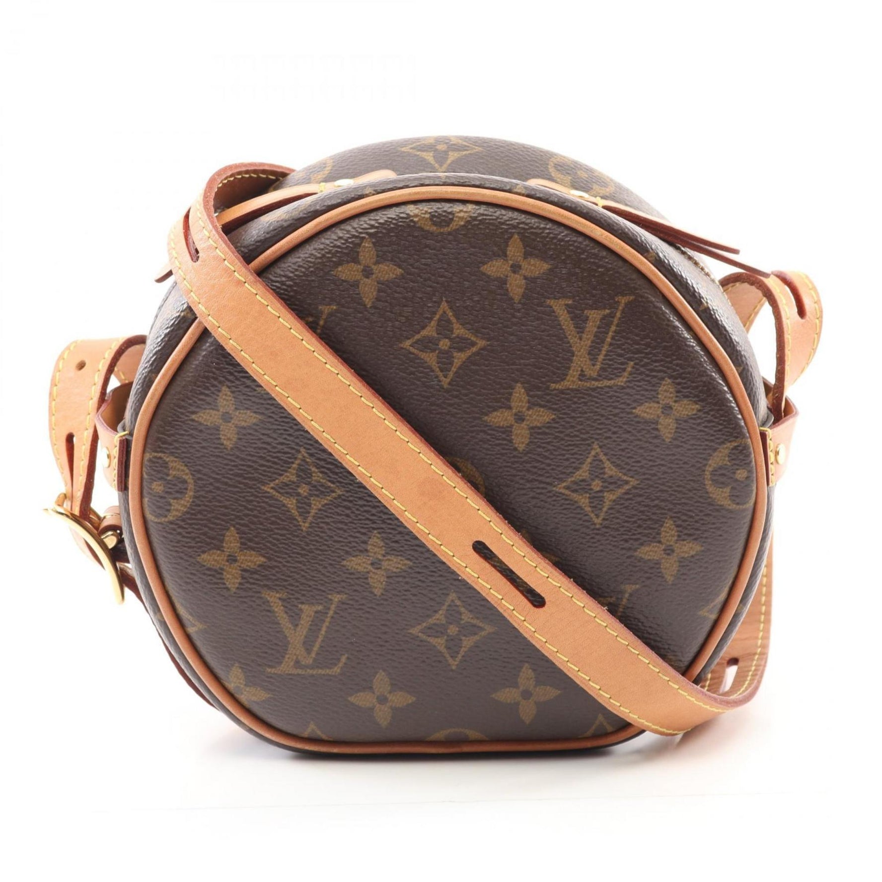 Louis Vuitton Boite Chapeau Souple PM Monogram Shoulder Bag Coated Canvas Leather Brown