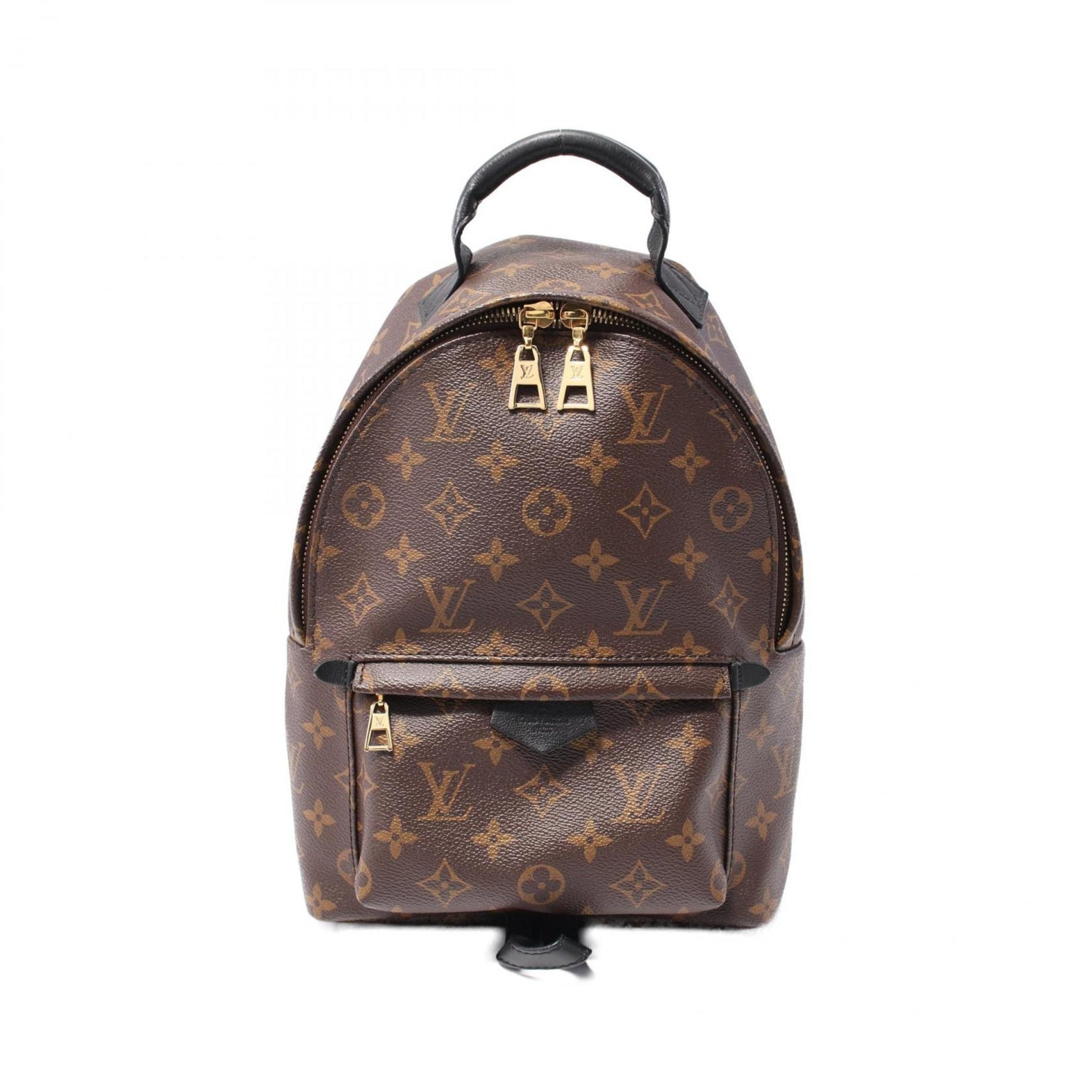 Louis Vuitton Palm Springs PM Backpack Coated Canvas Leather Monogram Brown Black