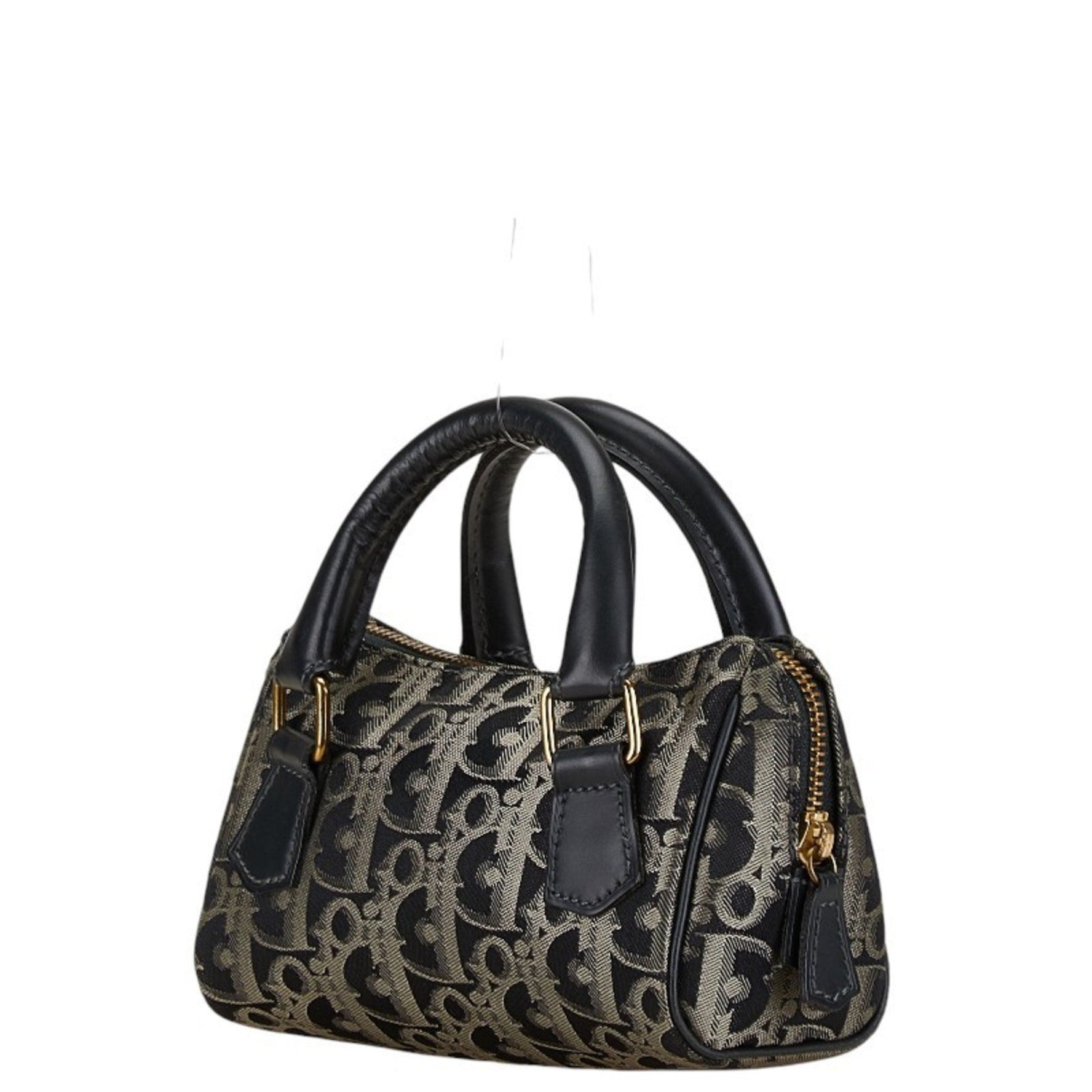 Christian Dior Dior Trotter Handbag Canvas Leather