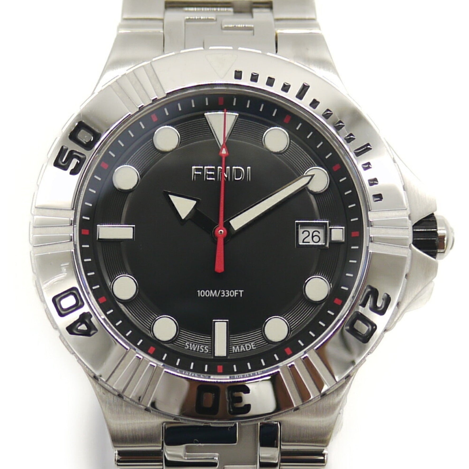 FENDI NAUTICO F108100101 Quartz Watch with Black Dial