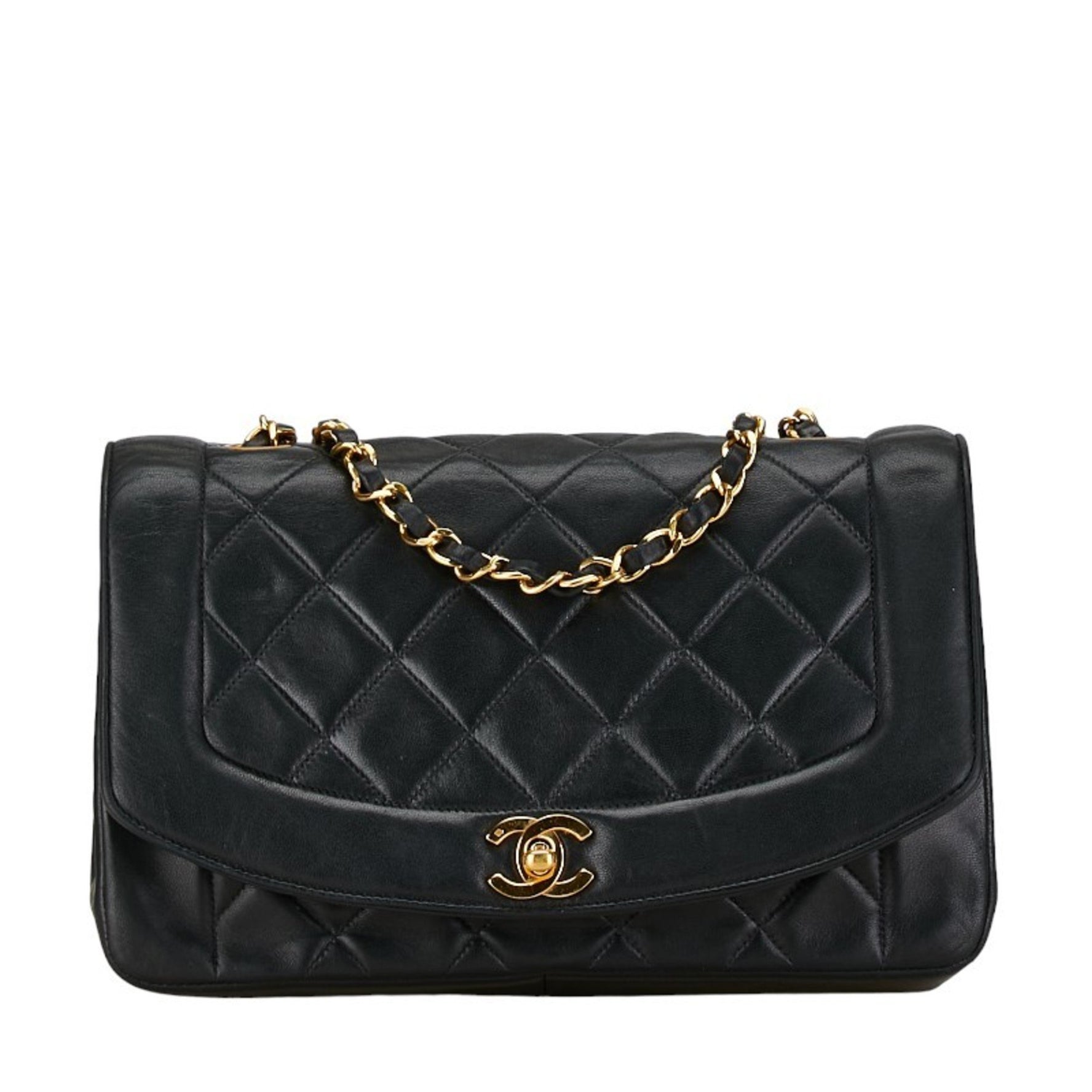 CHANEL Matelasse 25 Diana Chain Shoulder Bag Lambskin