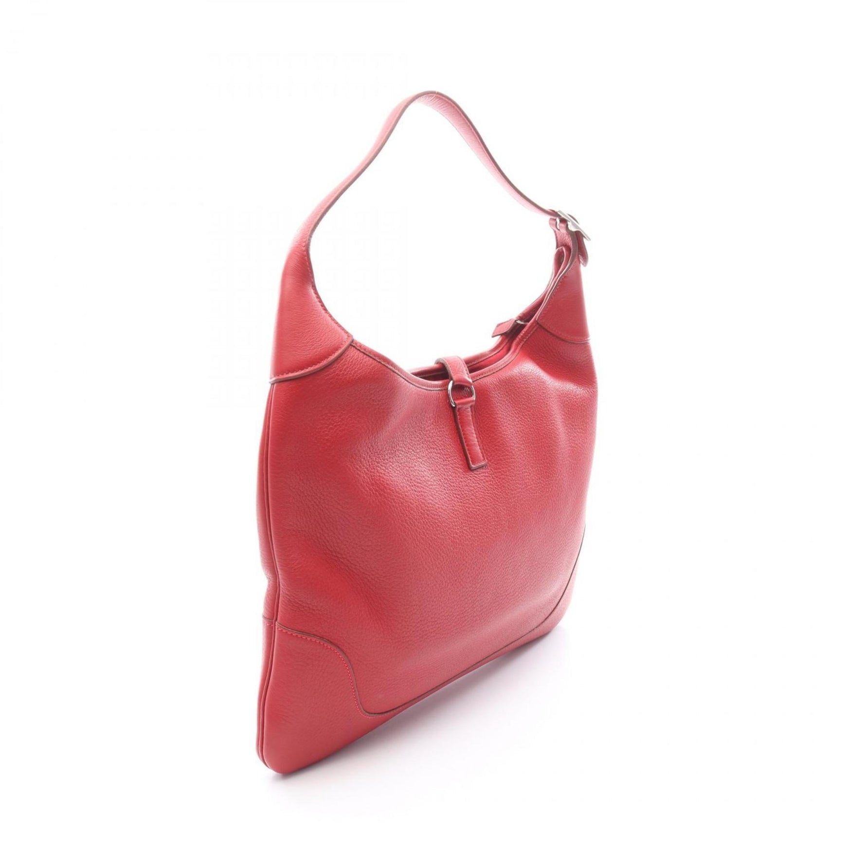 Hermes Hermès Trim 38 Shoulder Bag in Taurillon Clemence Leather, Red