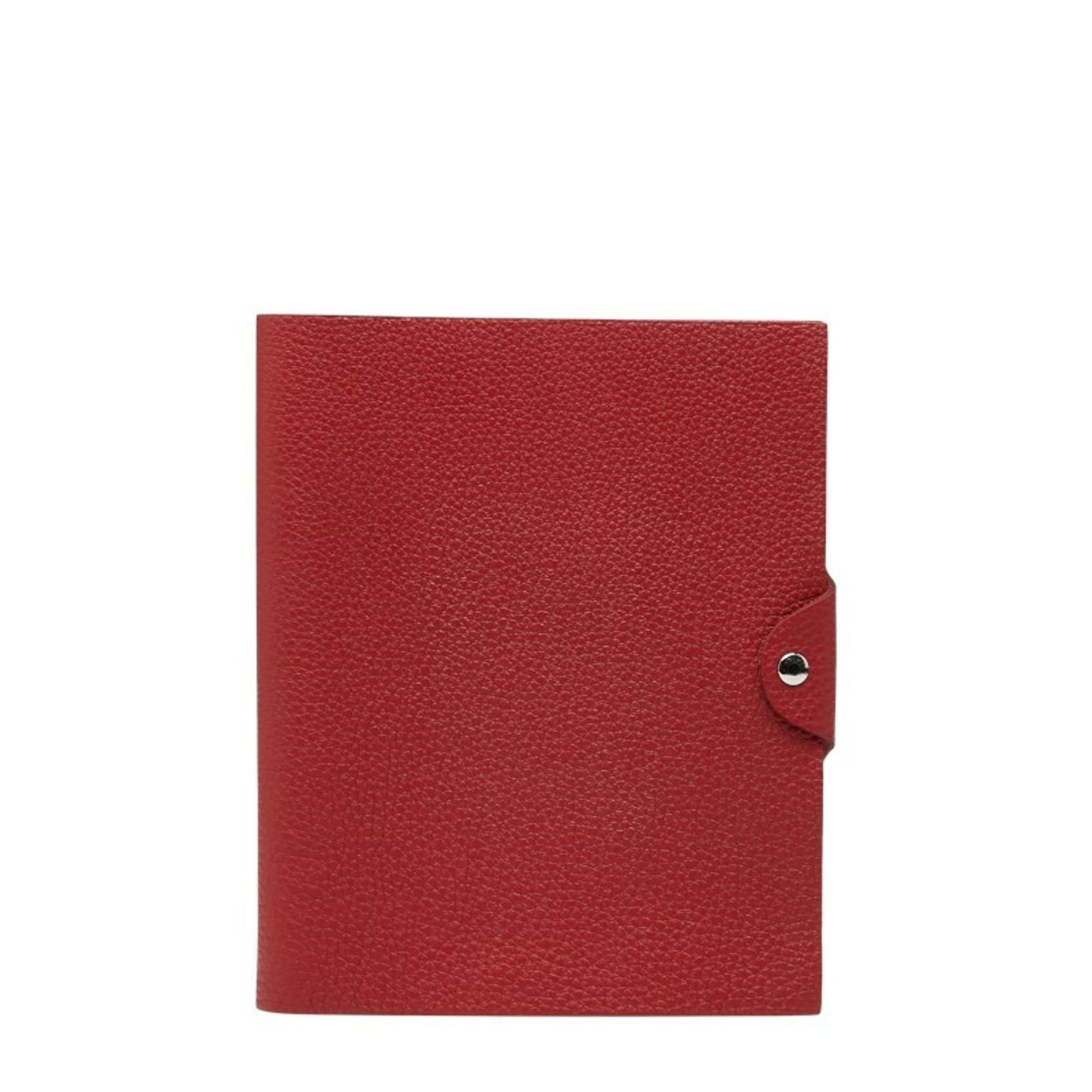 Hermès Ulysse MM Notebook Cover, Red Taurillon Clemence Leather, HERMES