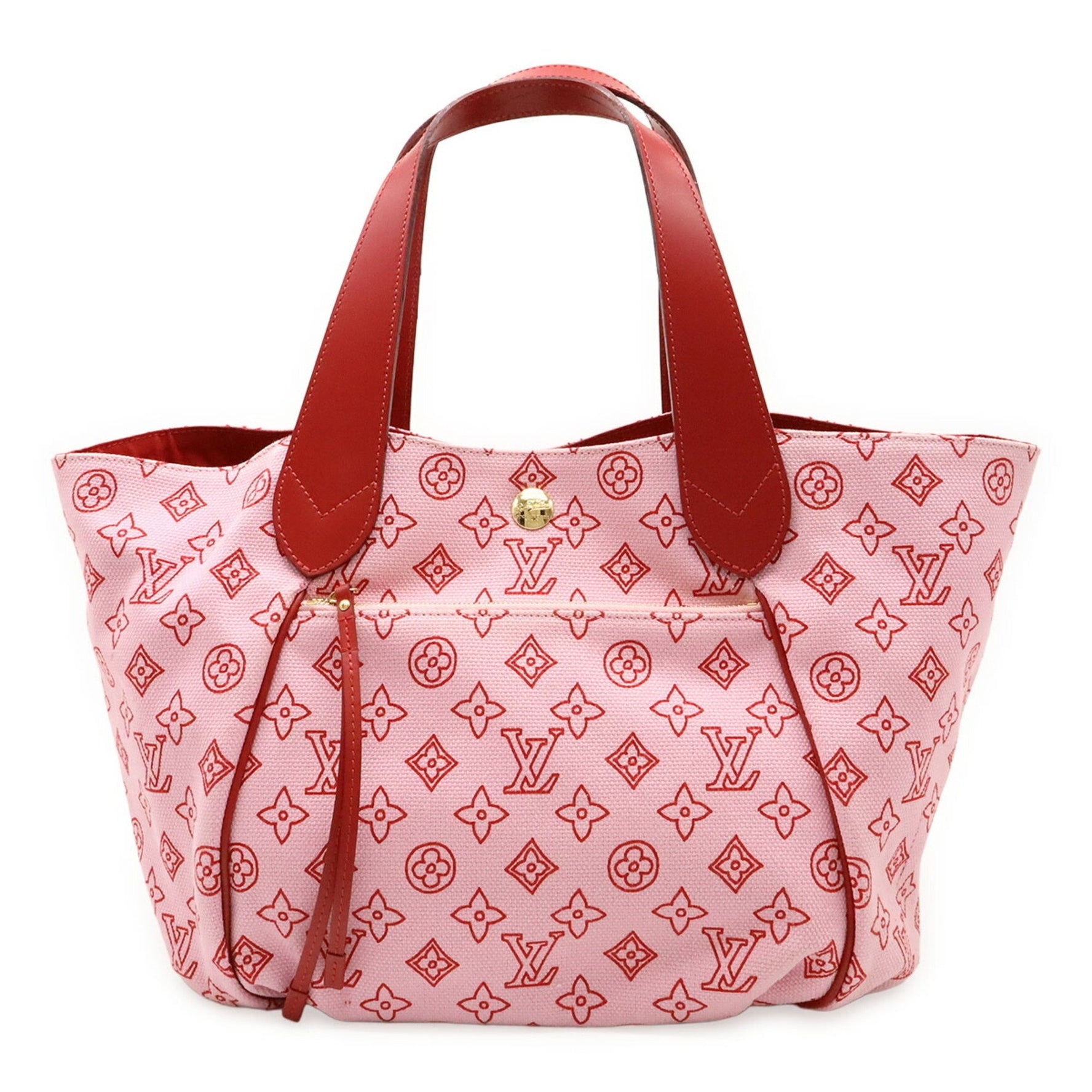 LOUIS VUITTON Monogram Beach Line Cabas Ipanema GM Tote Bag/Shoulder Bag, Canvas, Rose Pink, M95988
