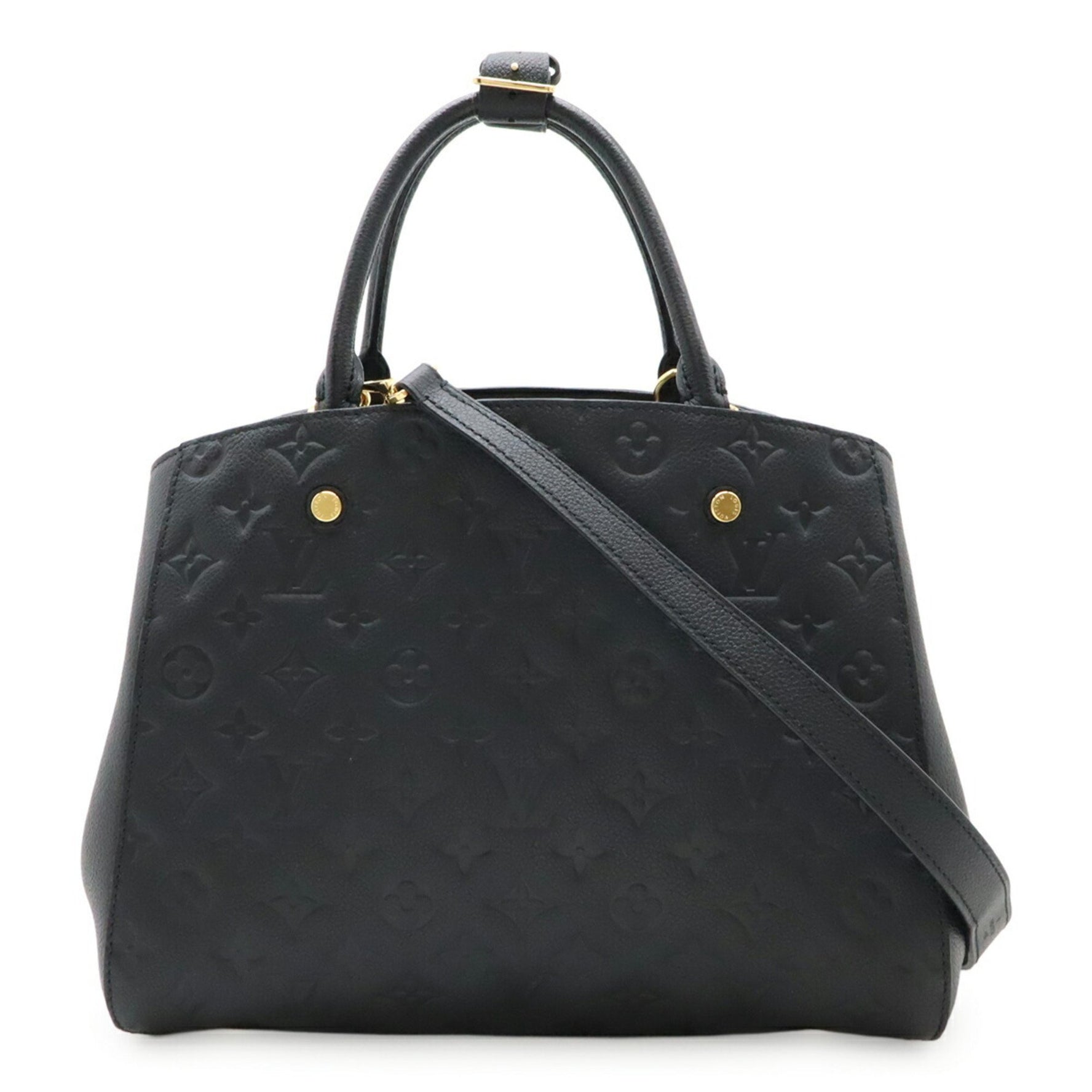 Louis Vuitton Monogram Empreinte Montaigne MM Handbag/Shoulder Bag in Noir and Black