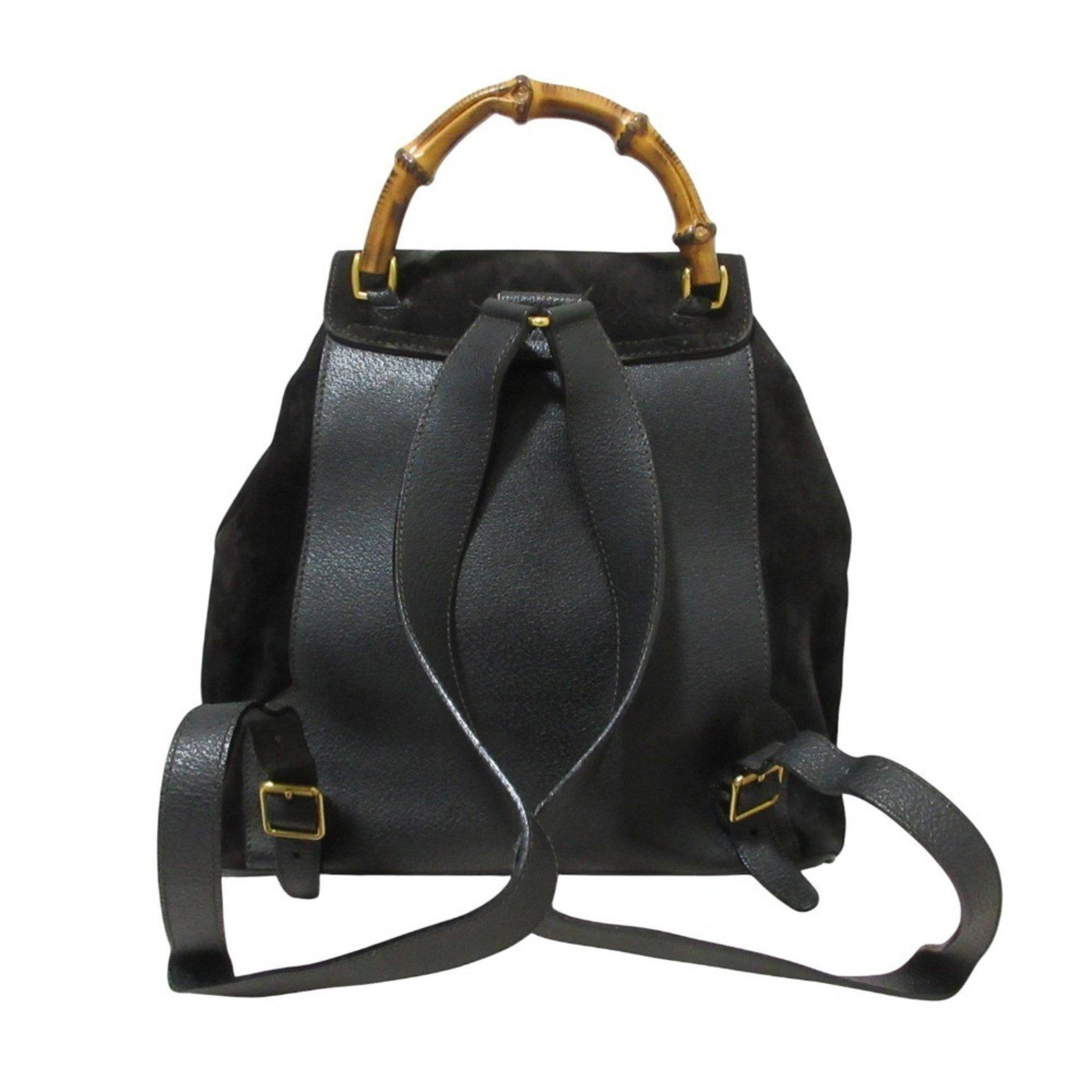 GUCCI Bamboo Handle Suede Backpack 003 2058 0016