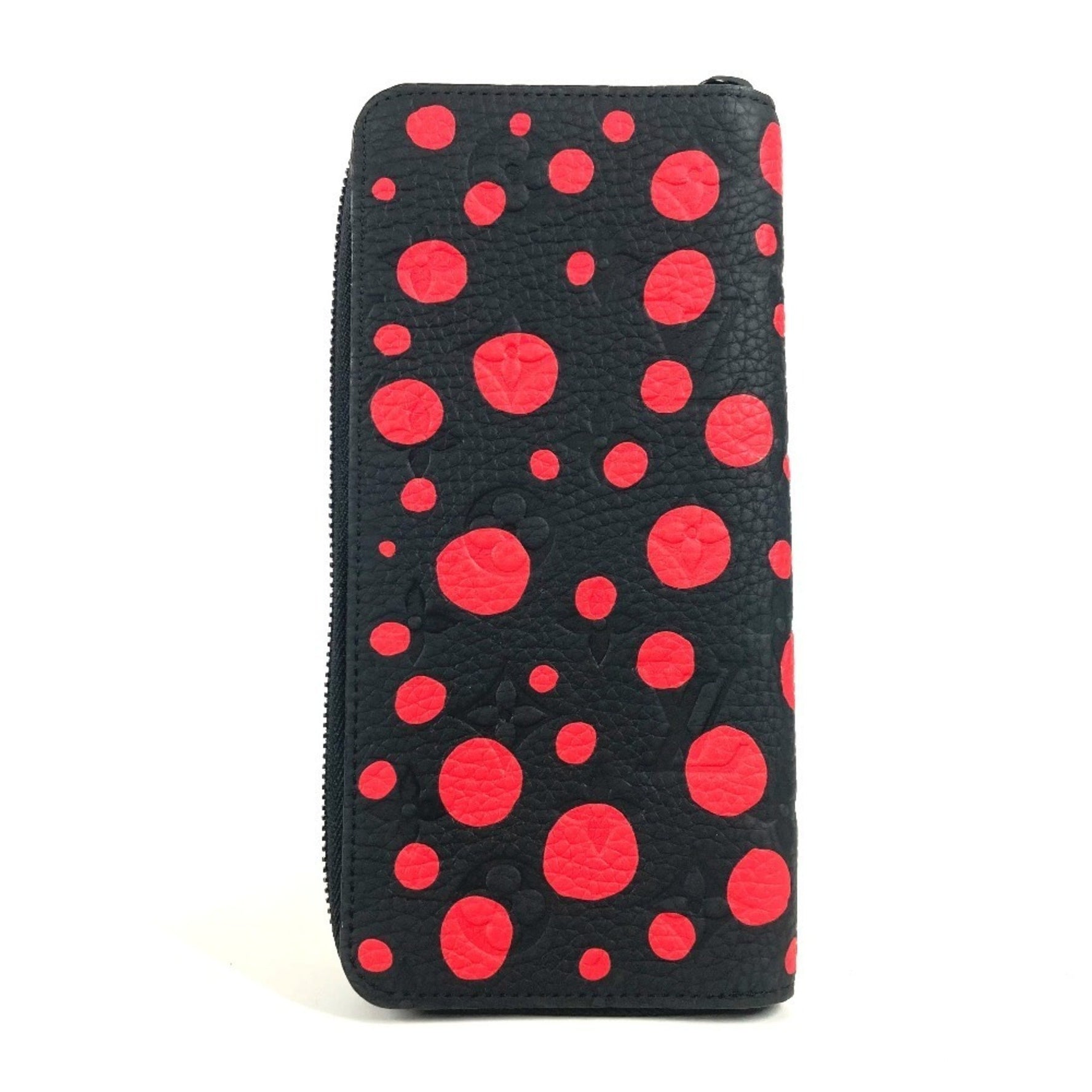 Louis Vuitton Monogram Empreinte Zippy Wallet Vertical LV×YK Yayoi Kusama Long Leather Men's Noir Red