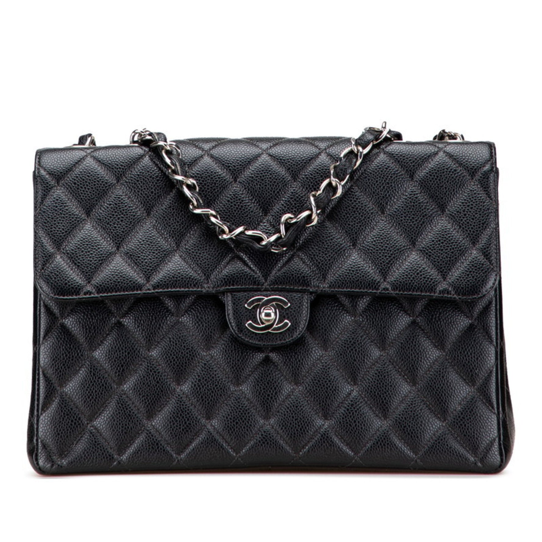 CHANEL Matelasse Coco Mark Chain Shoulder Bag in Caviar Skin