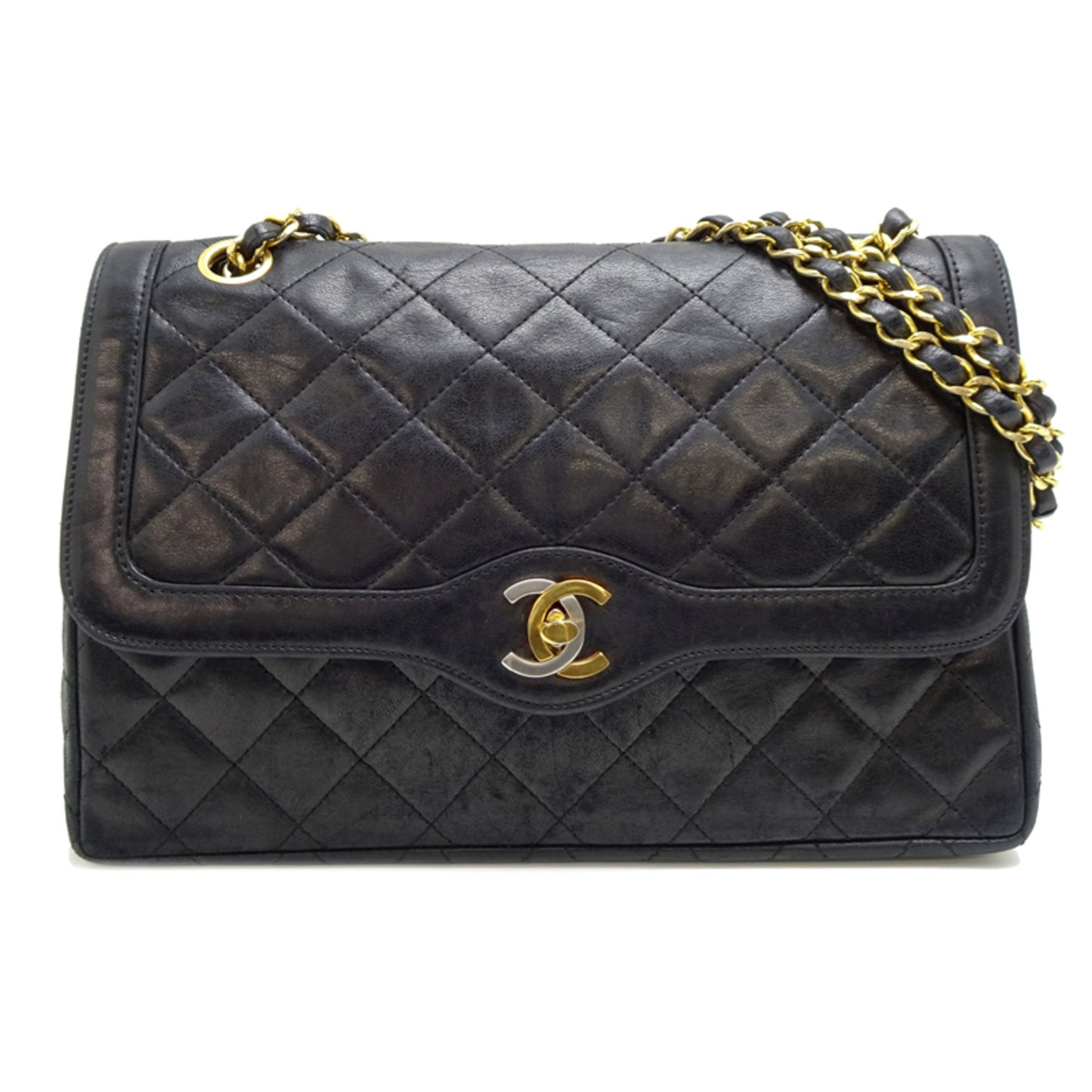 CHANEL Paris Exclusive Matelasse Chain Shoulder Bag in Lambskin