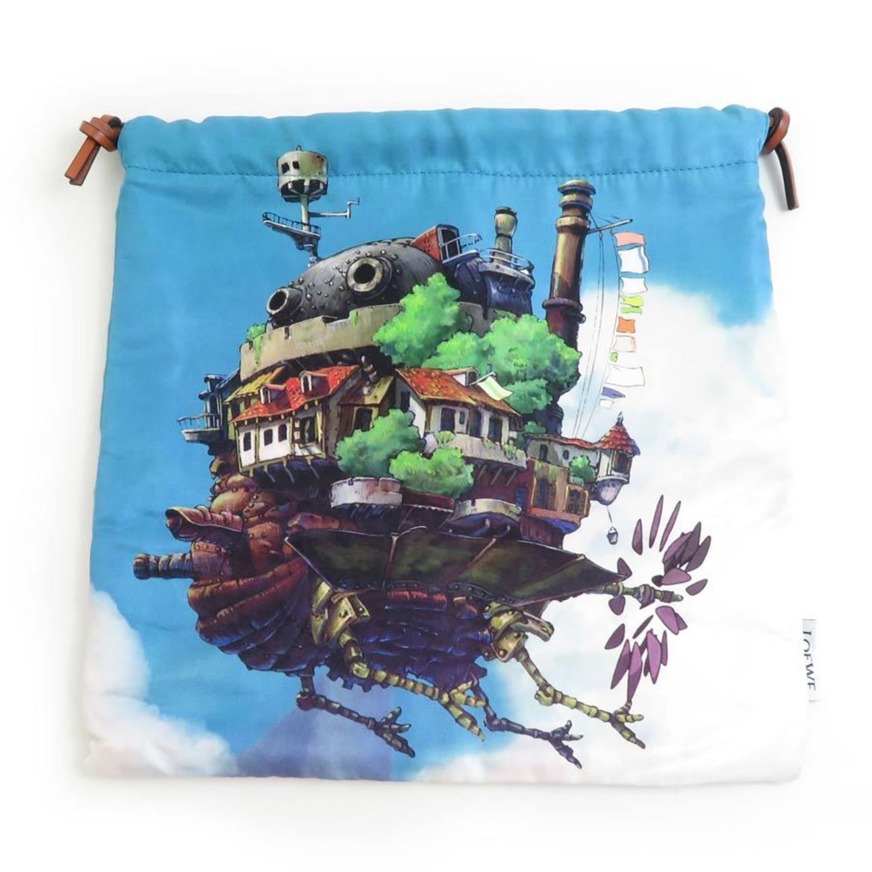 LOEWE pouch Howl's Moving Castle drawstring canvas multicolor ladies