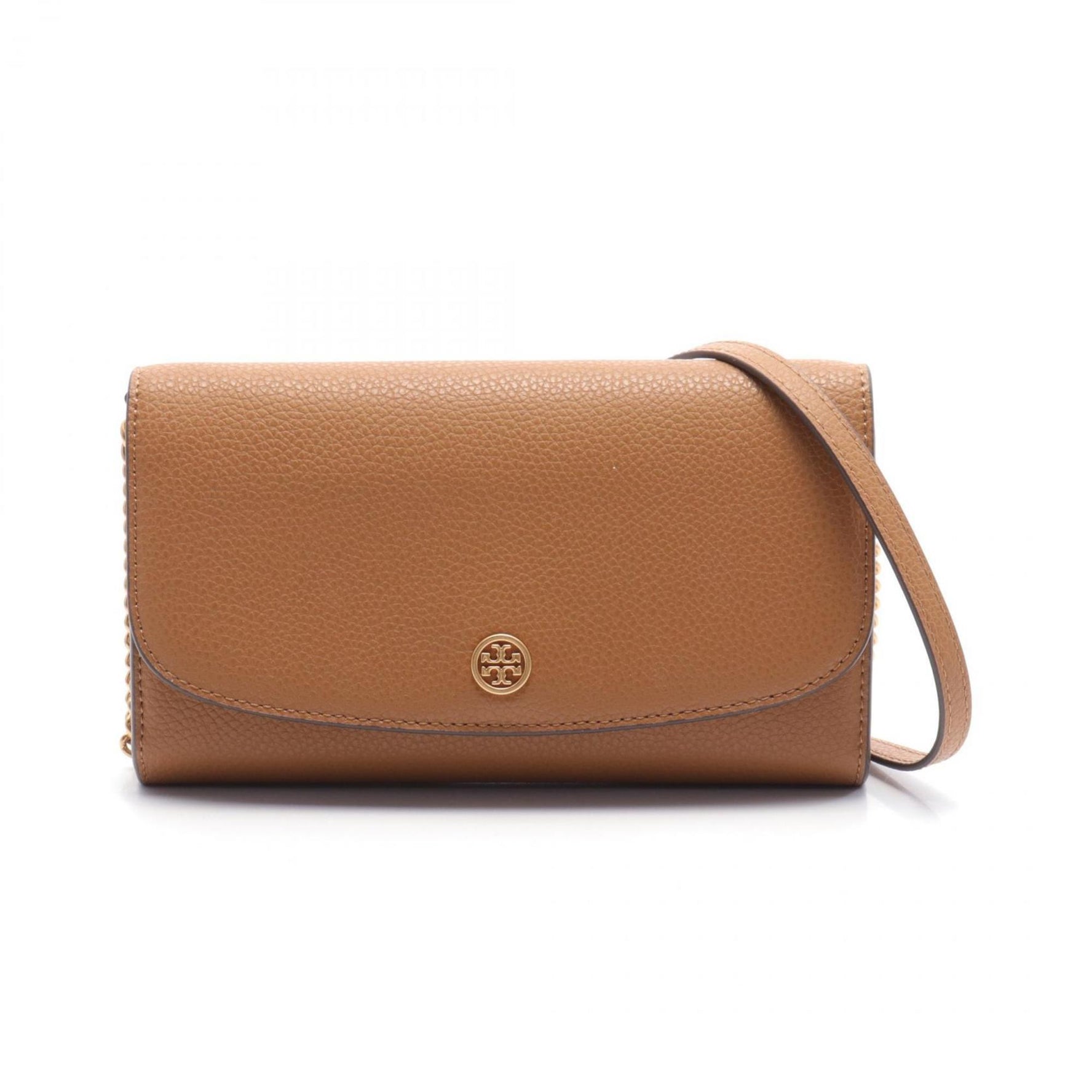 Tory Burch ROBINSON Shoulder Bag Leather Women's Brown