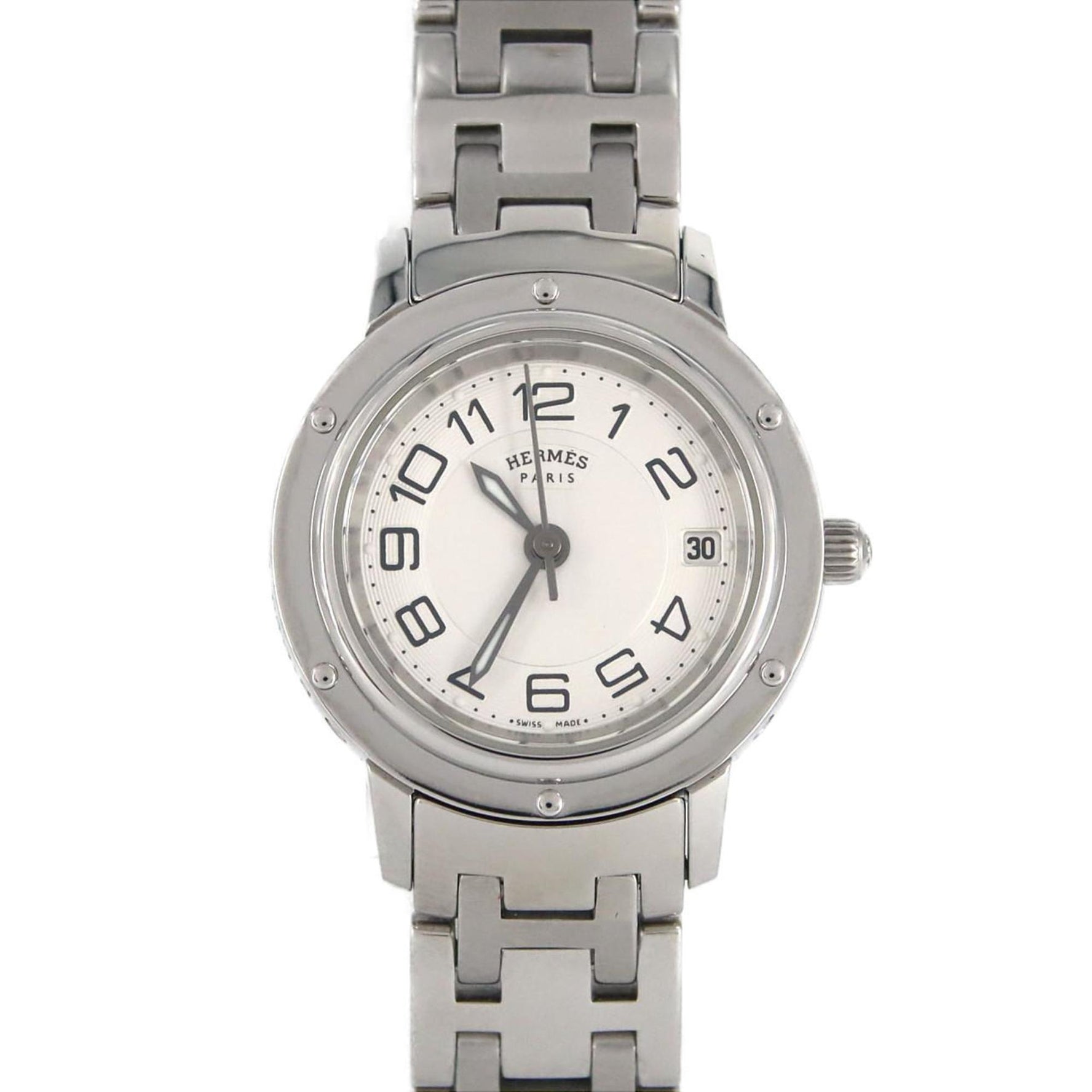 Hermes Clipper Classic SS Quartz Watch