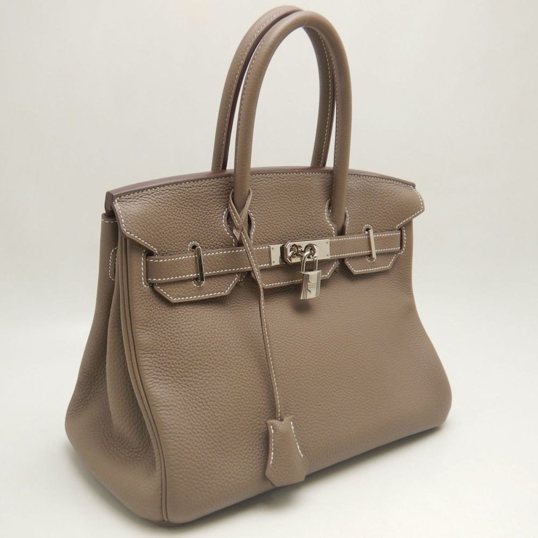 HERMES Birkin 30 Handbag Togo Etoupe Women's