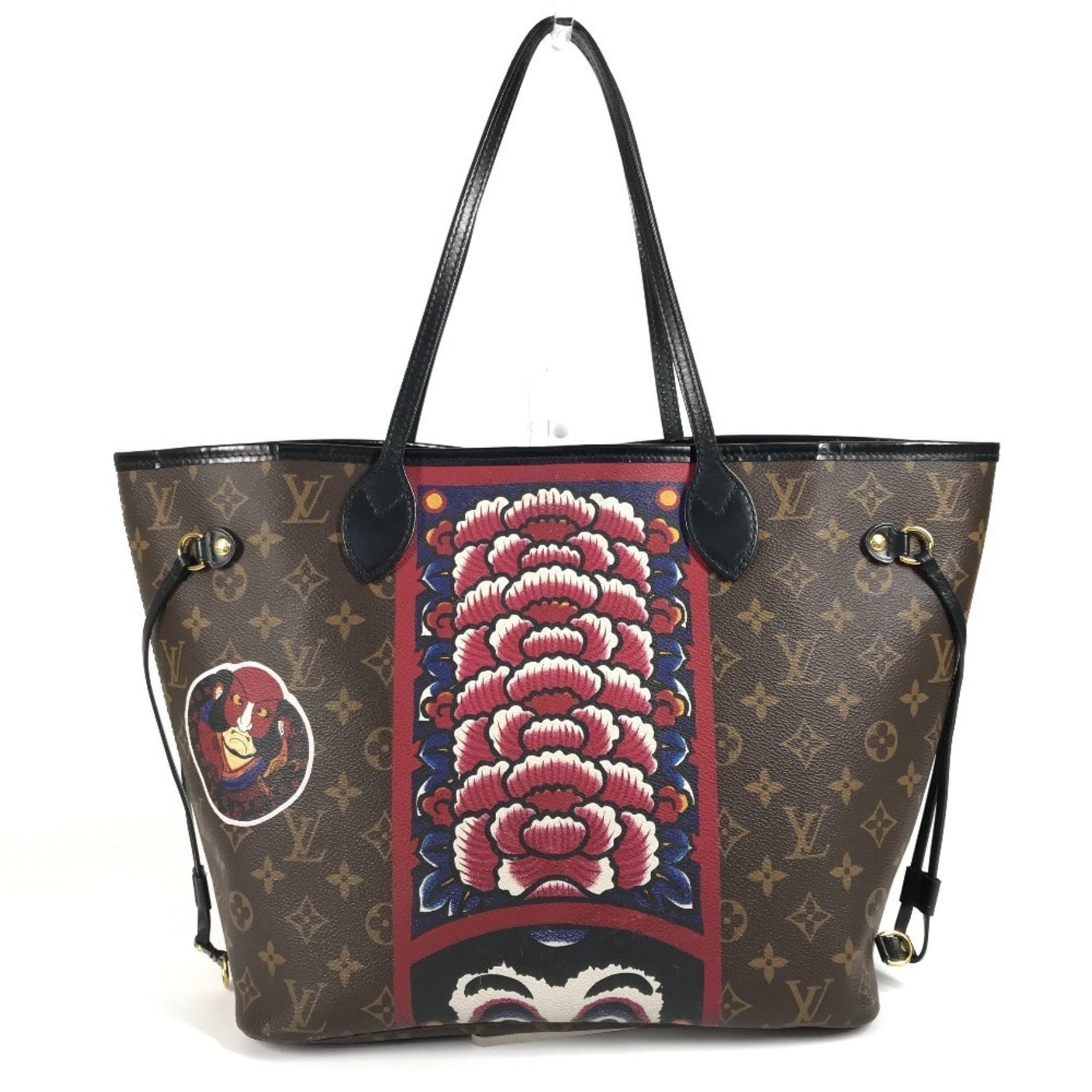 LOUIS VUITTON Monogram Neverfull MM Collaboration with Kansai Yamamoto, 2018 Japan Limited Edition Shoulder Bag/Tote Bag in Canvas, Brown