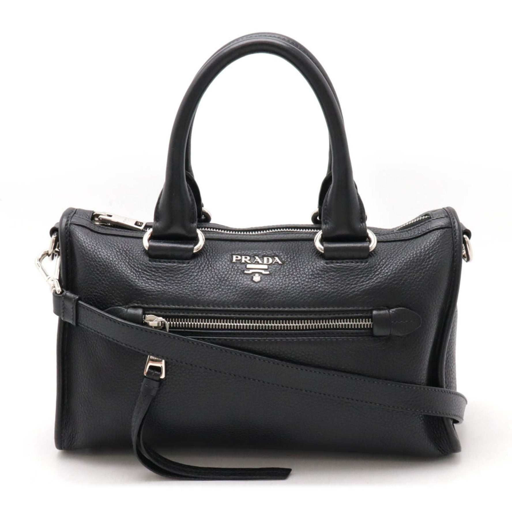 PRADA Prada Handbag Shoulder Bag Leather NERO Black 1BB022