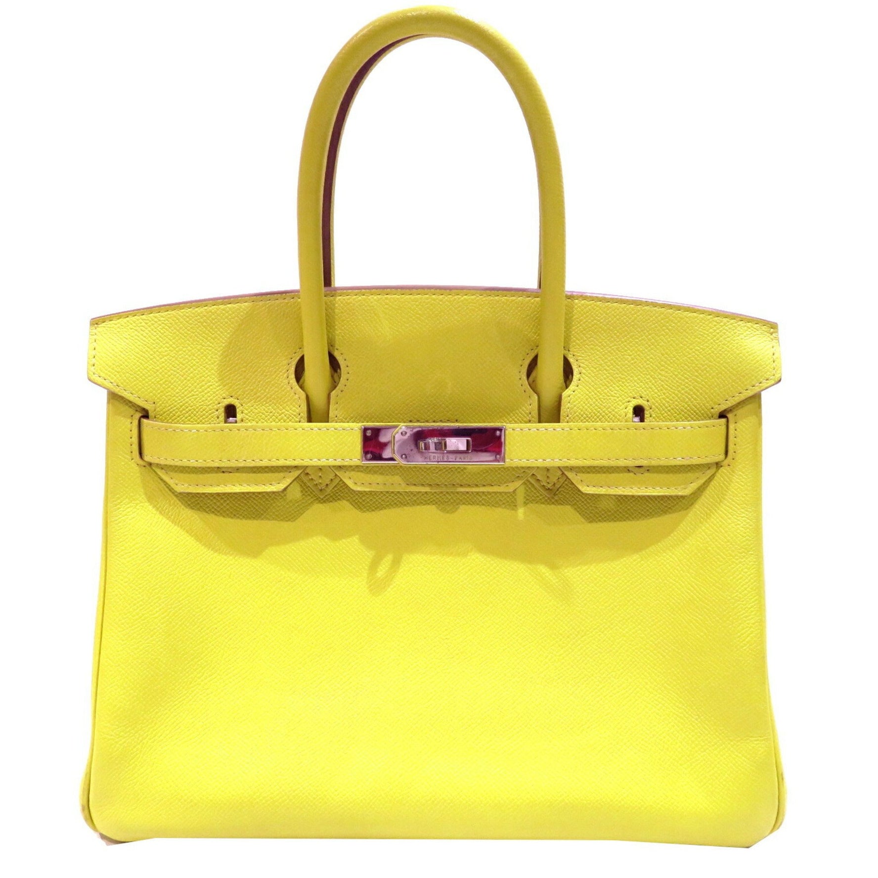 HERMES Birkin 30 Verso Lime/Grimette (Silver hardware) Epson Women's Men's H26
