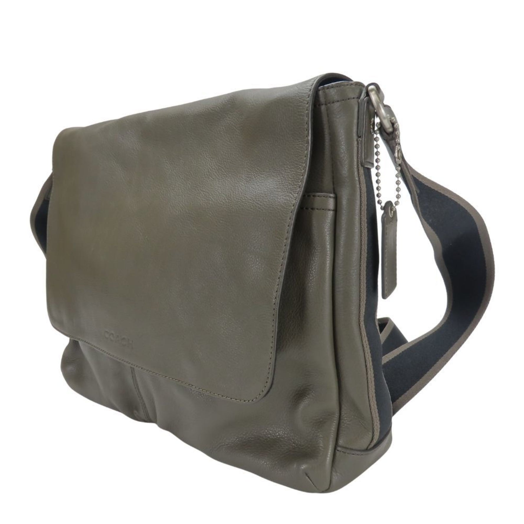 Coach shoulder bag Heritage leather khaki brown
