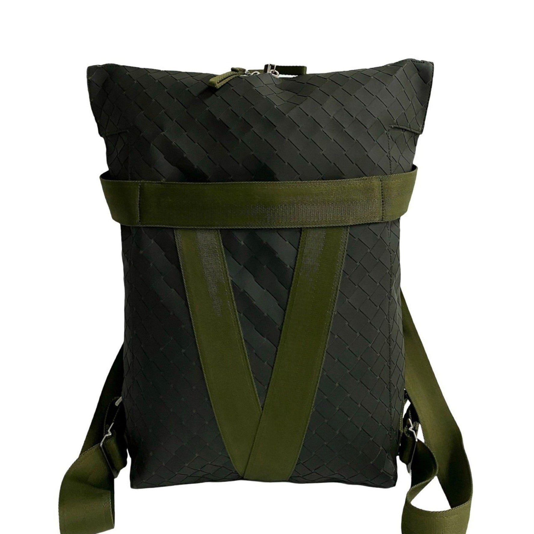 BOTTEGA VENETA New Rubber Intrecciato Nylon Backpack