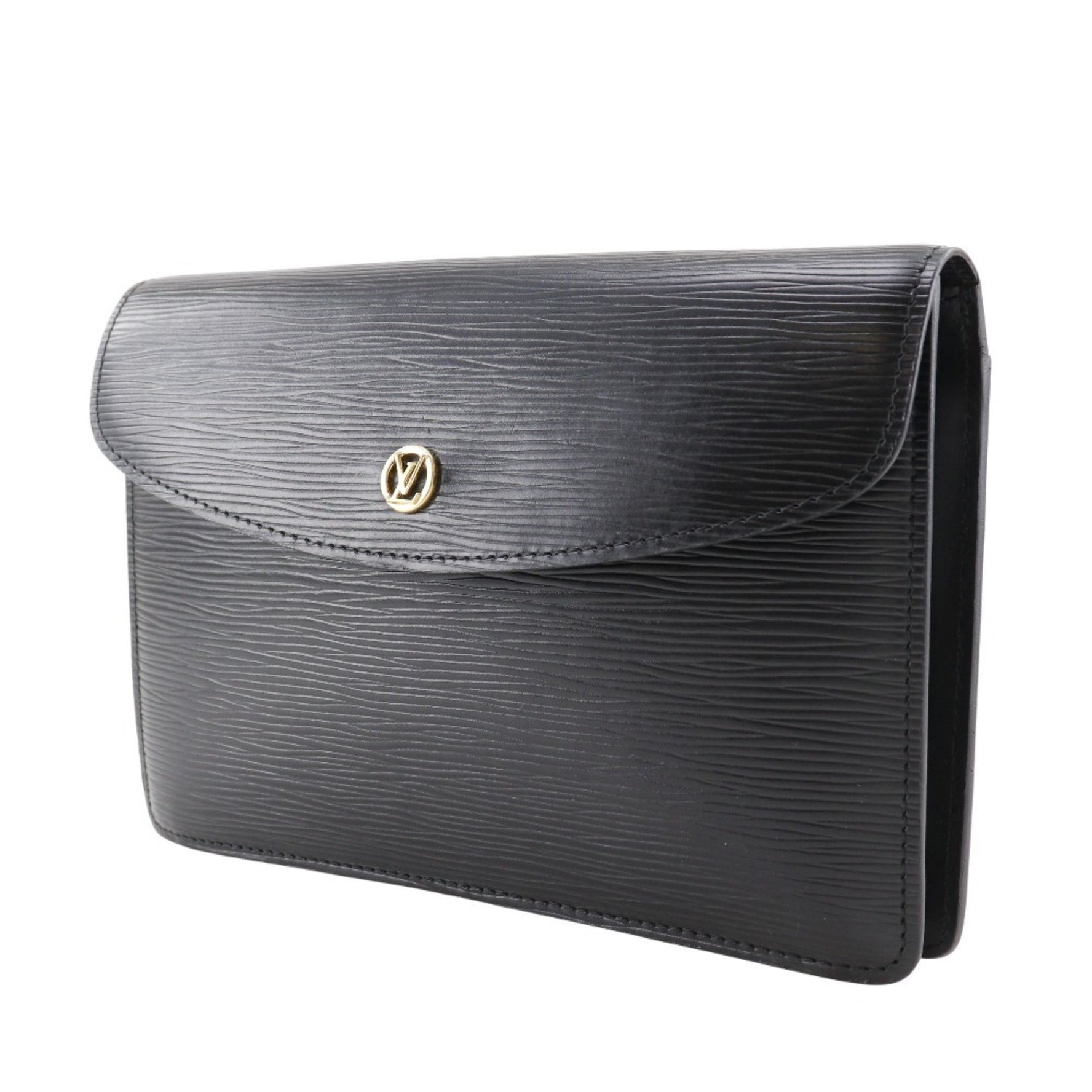 Louis Vuitton Montaigne 23 Clutch Bag Second Epi Leather 1995 Snap Button Unisex