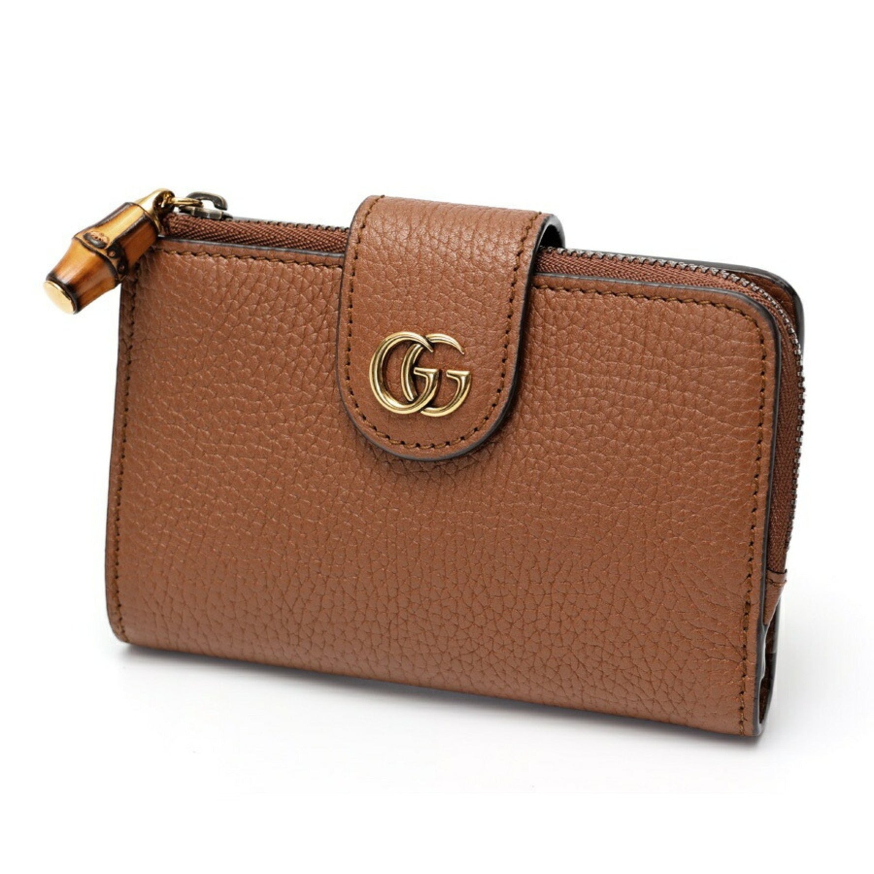 GUCCI Double G Medium Wallet with Bamboo, Bi-fold