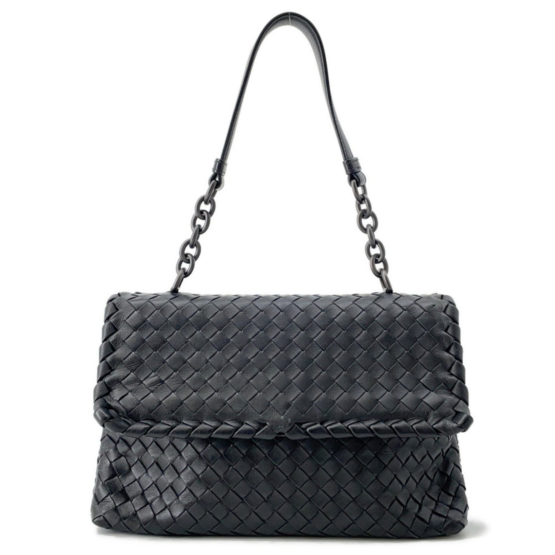 Bottega Veneta chain shoulder bag in intrecciato leather
