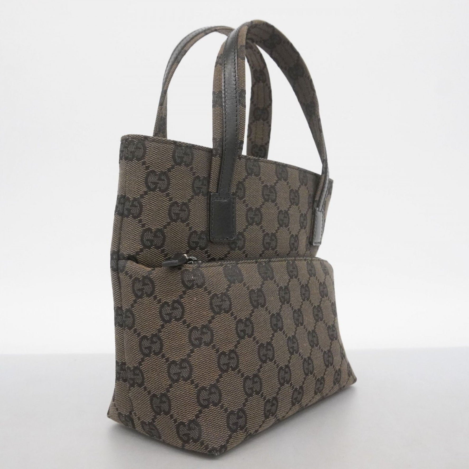Gucci GG Canvas Handbag 002 1079 Brown Black