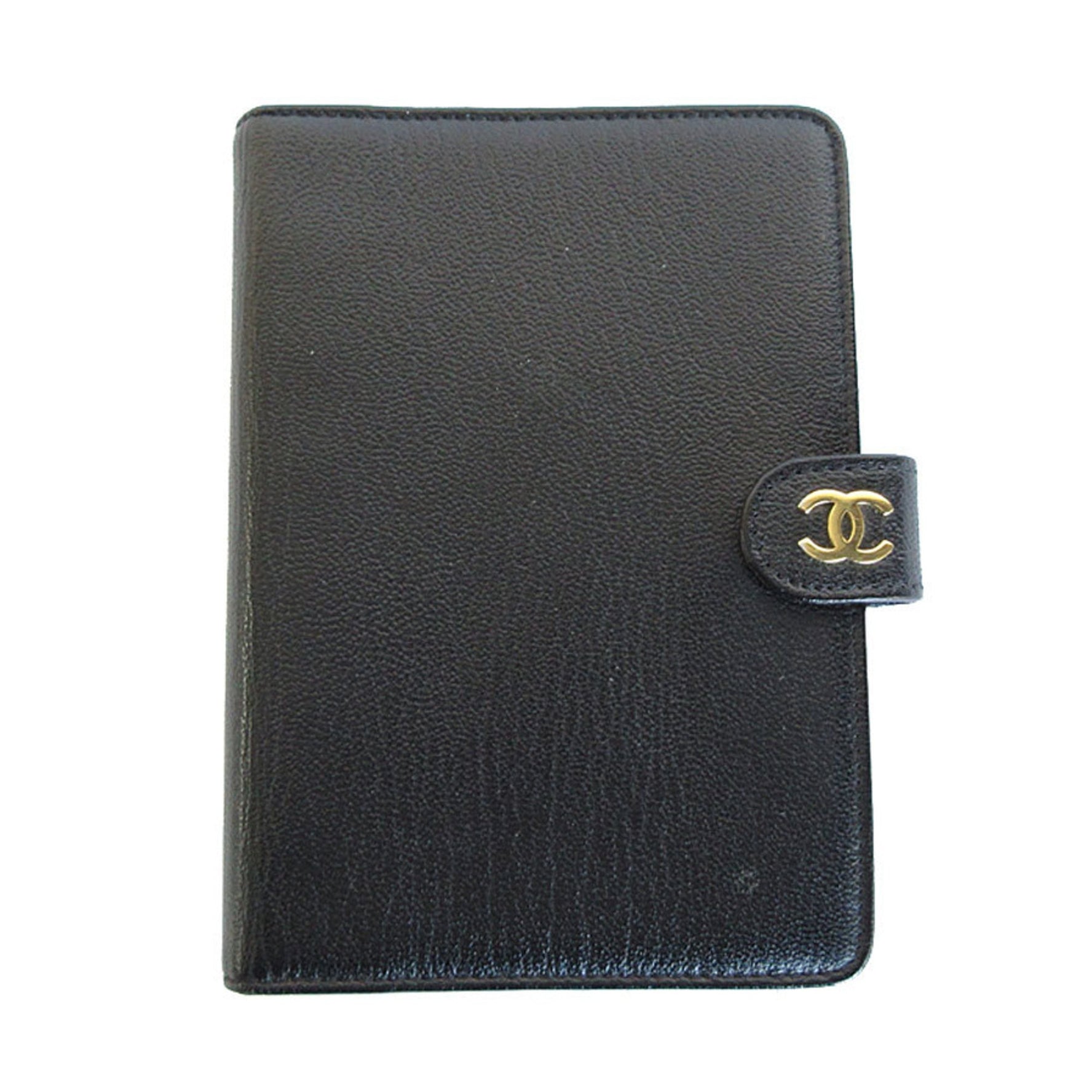 CHANEL Coco Mark Leather Notebook Cover, Metallic, Gold