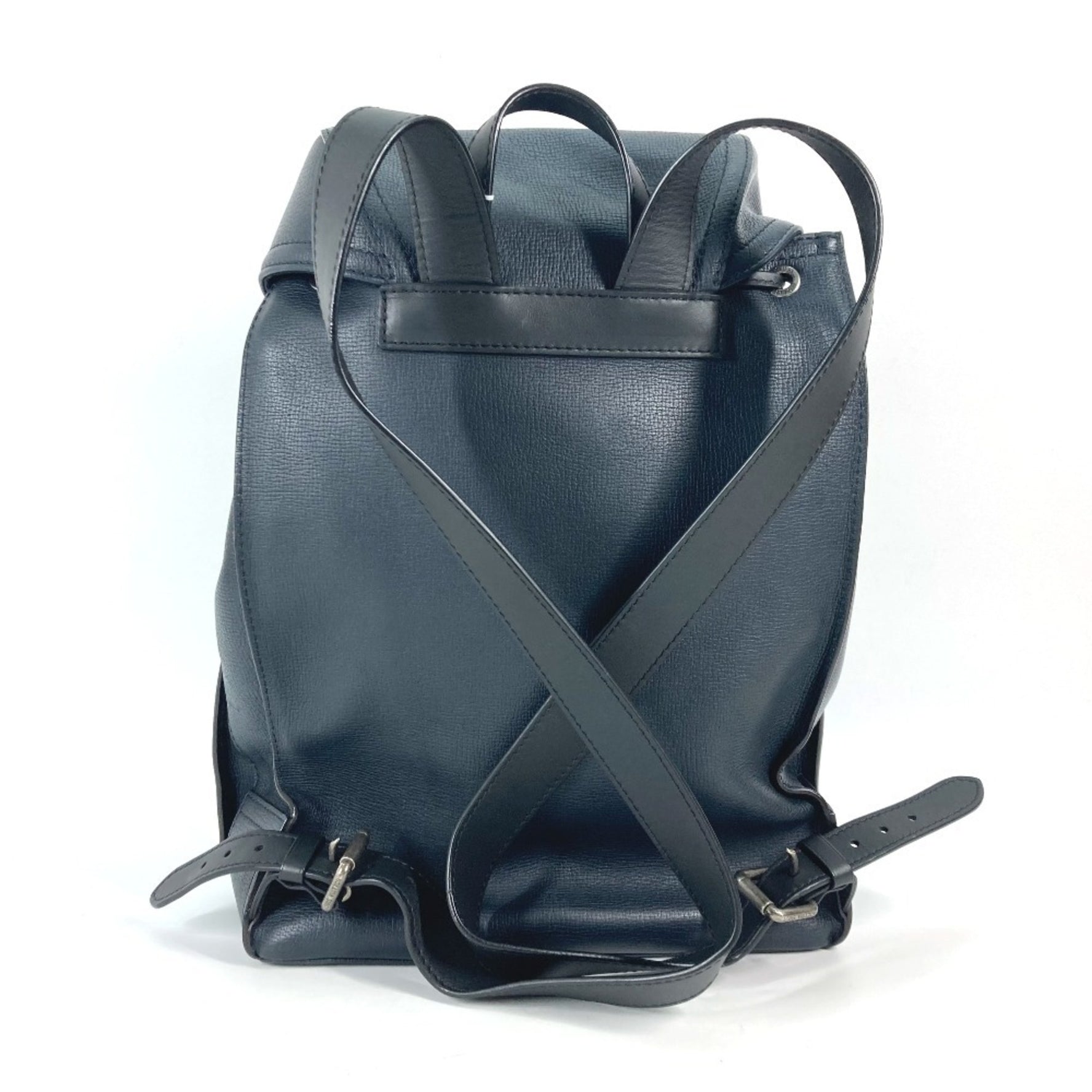 LOUIS VUITTON Utah Canyon Backpack, Leather, Blue Marine, Navy