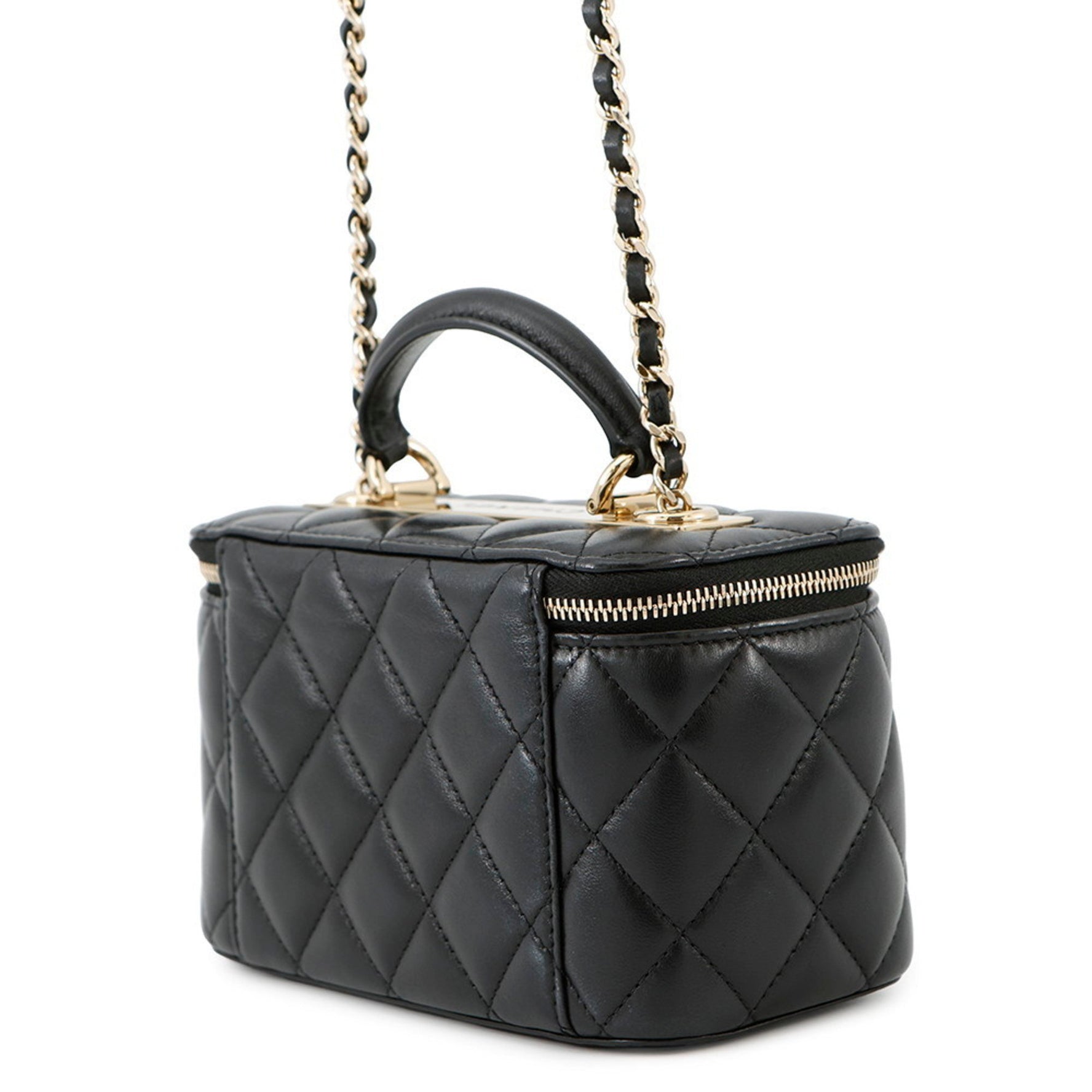 Chanel Chain Shoulder Bag, Matelasse, Coco Mark, Vanity Lambskin