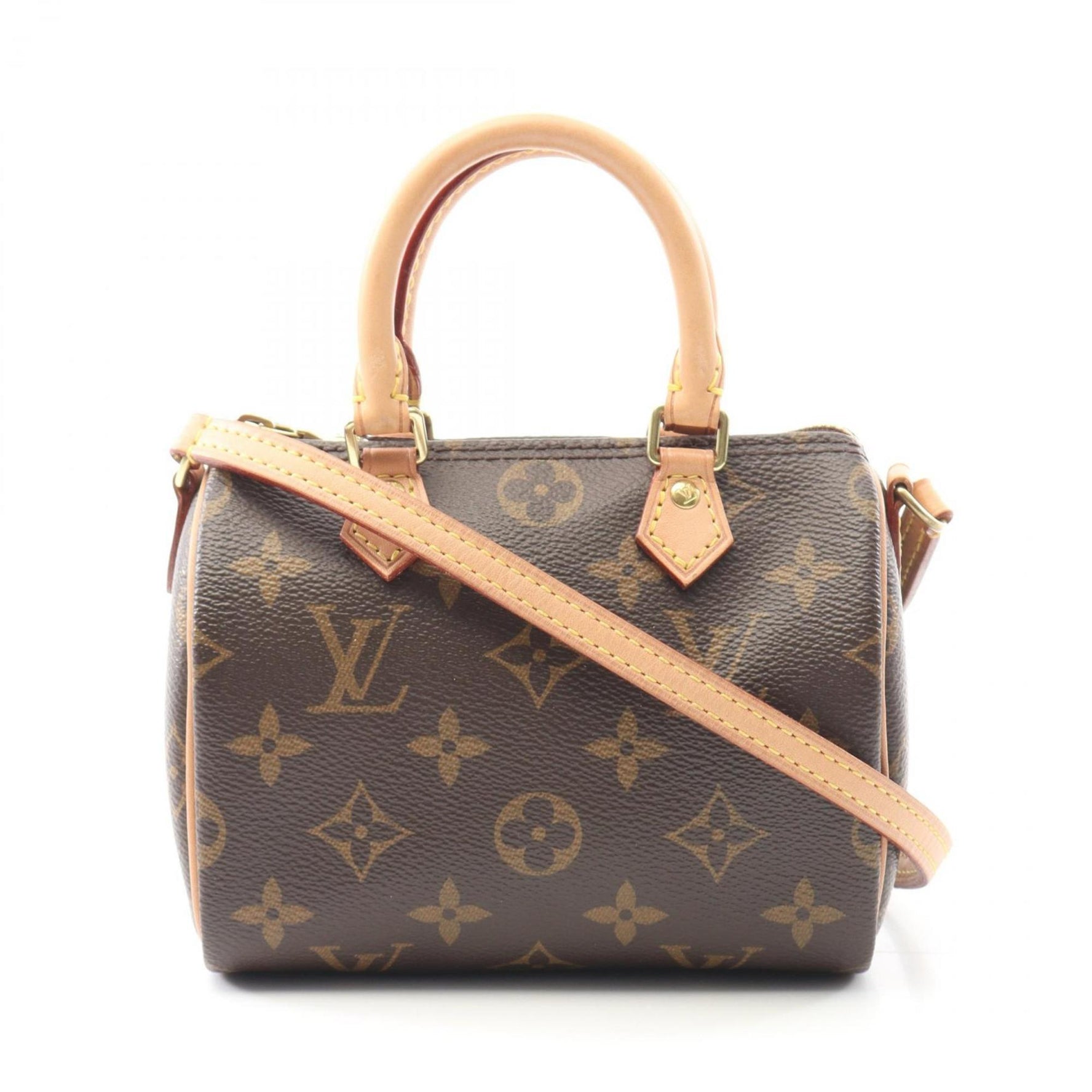 Louis Vuitton Nano Speedy Shoulder Bag, Coated Canvas and Leather, Monogram