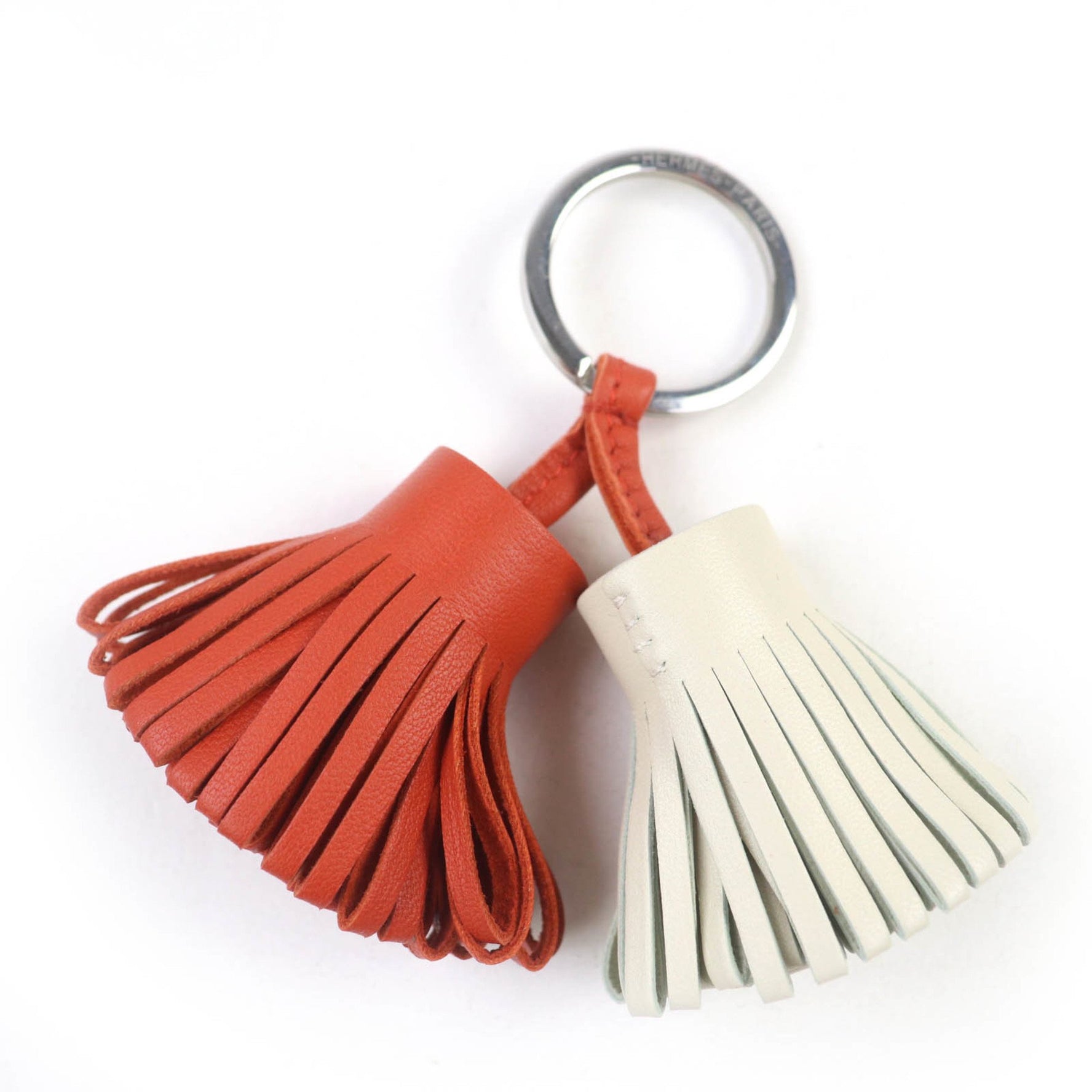 HERMES Carmen Unodos Anjou Milo Carnelian Clé Key Ring/Bag Charm, Made in France