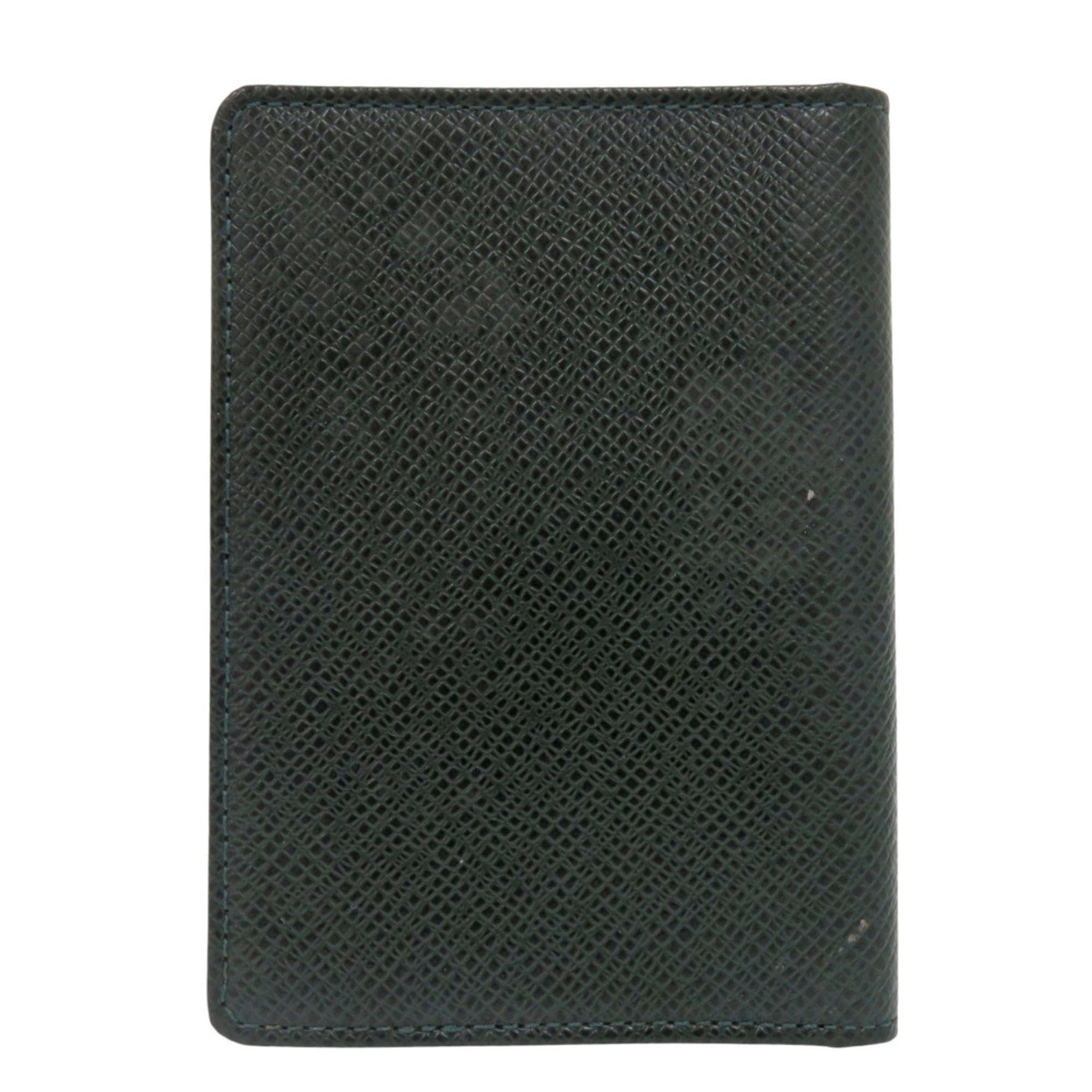 Louis Vuitton Porte 2 Cult Vertical Taiga Episea Pass Case Green 1121 LOUIS VUITTON