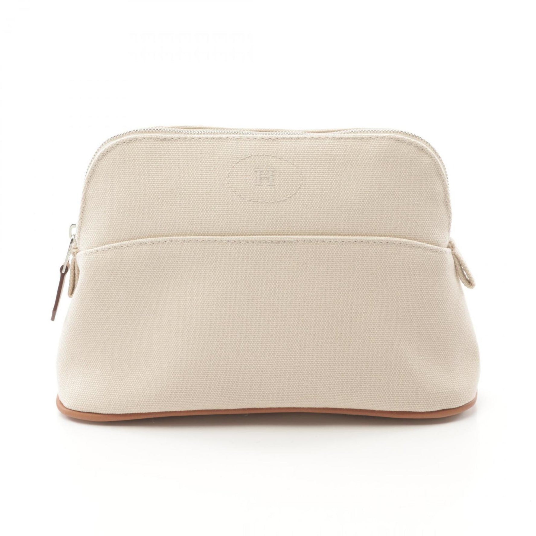 Hermes HERMES Bolide Pouch 20 Bag Canvas Women's Beige