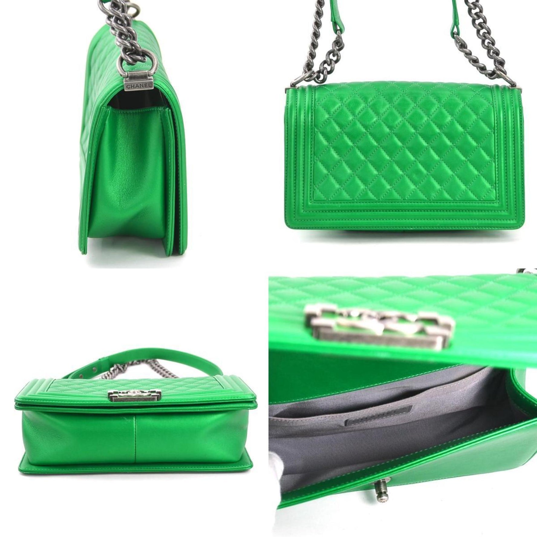 CHANEL Shoulder Bag Boy Leather