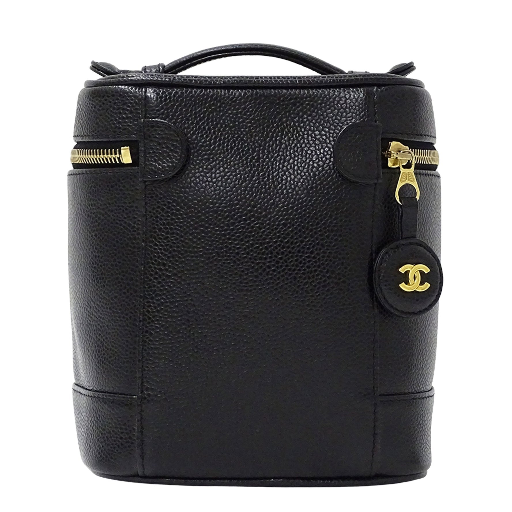 Chanel Vanity Bag Handbag in Caviar Leather with Gold Hardware, Mini