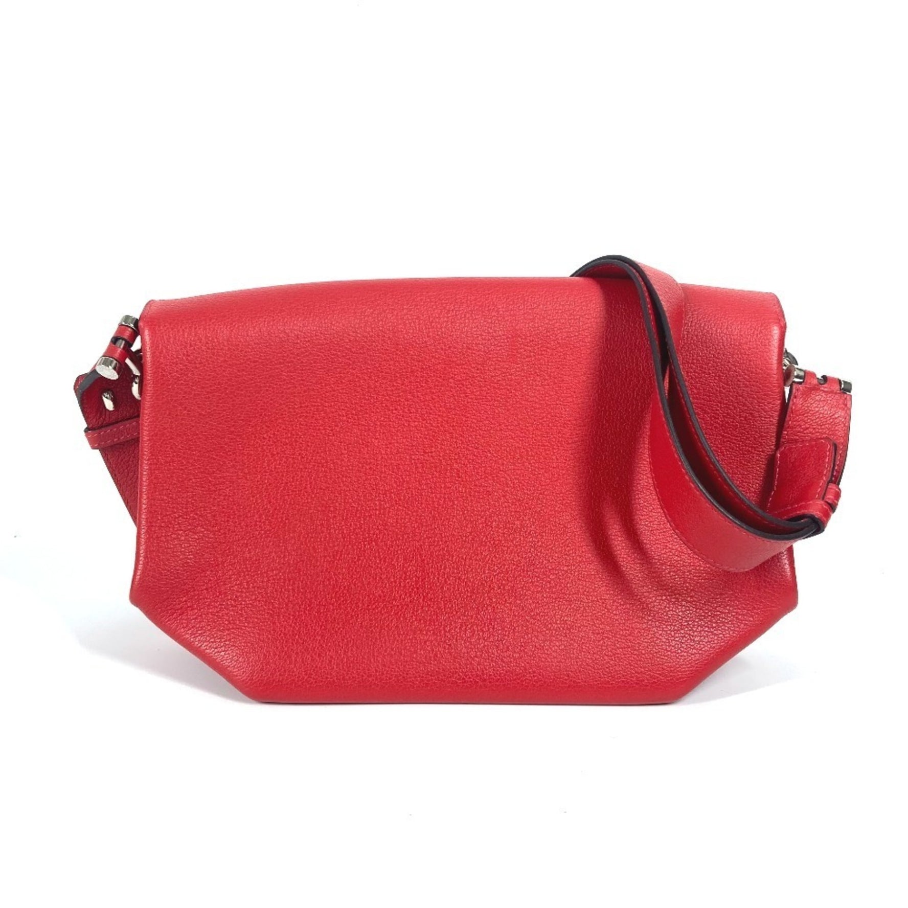HERMES Opli 28 Bag, Crossbody Pochette, Shoulder Geranium, Rose Azalee, Red