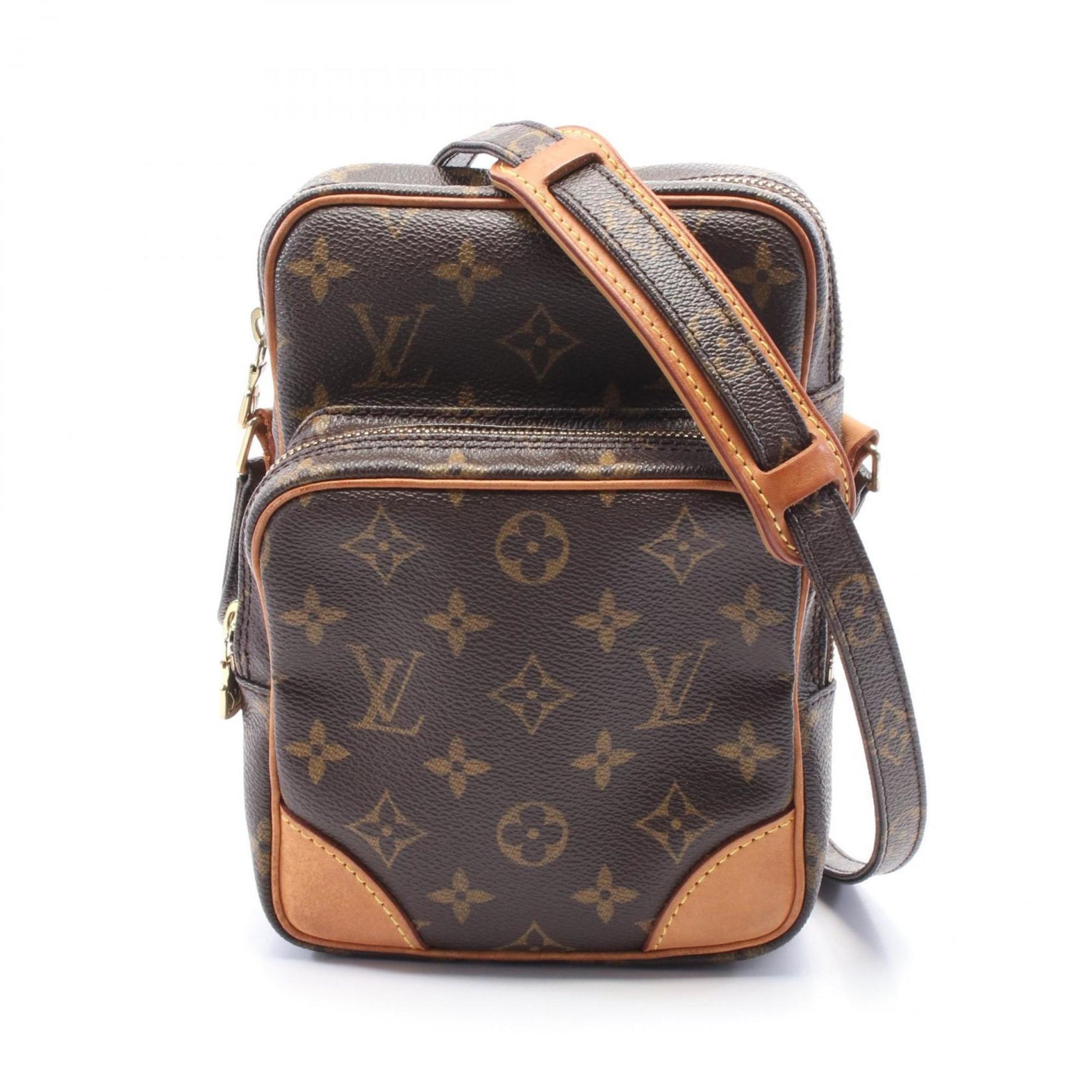 Louis Vuitton Amazon Shoulder Bag Coated Canvas Leather Monogram