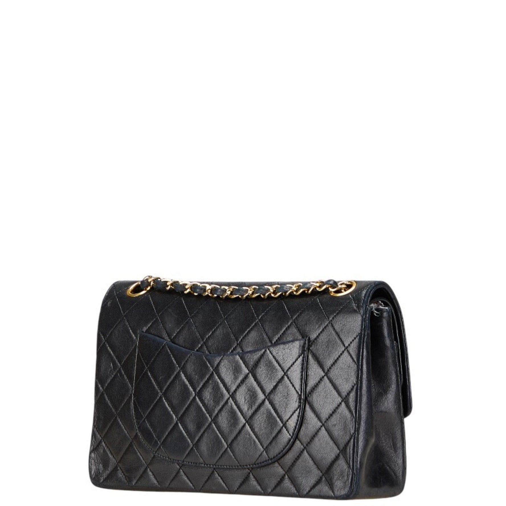 CHANEL Matelasse 25 Double Flap Coco Mark Chain Shoulder Bag in Lambskin