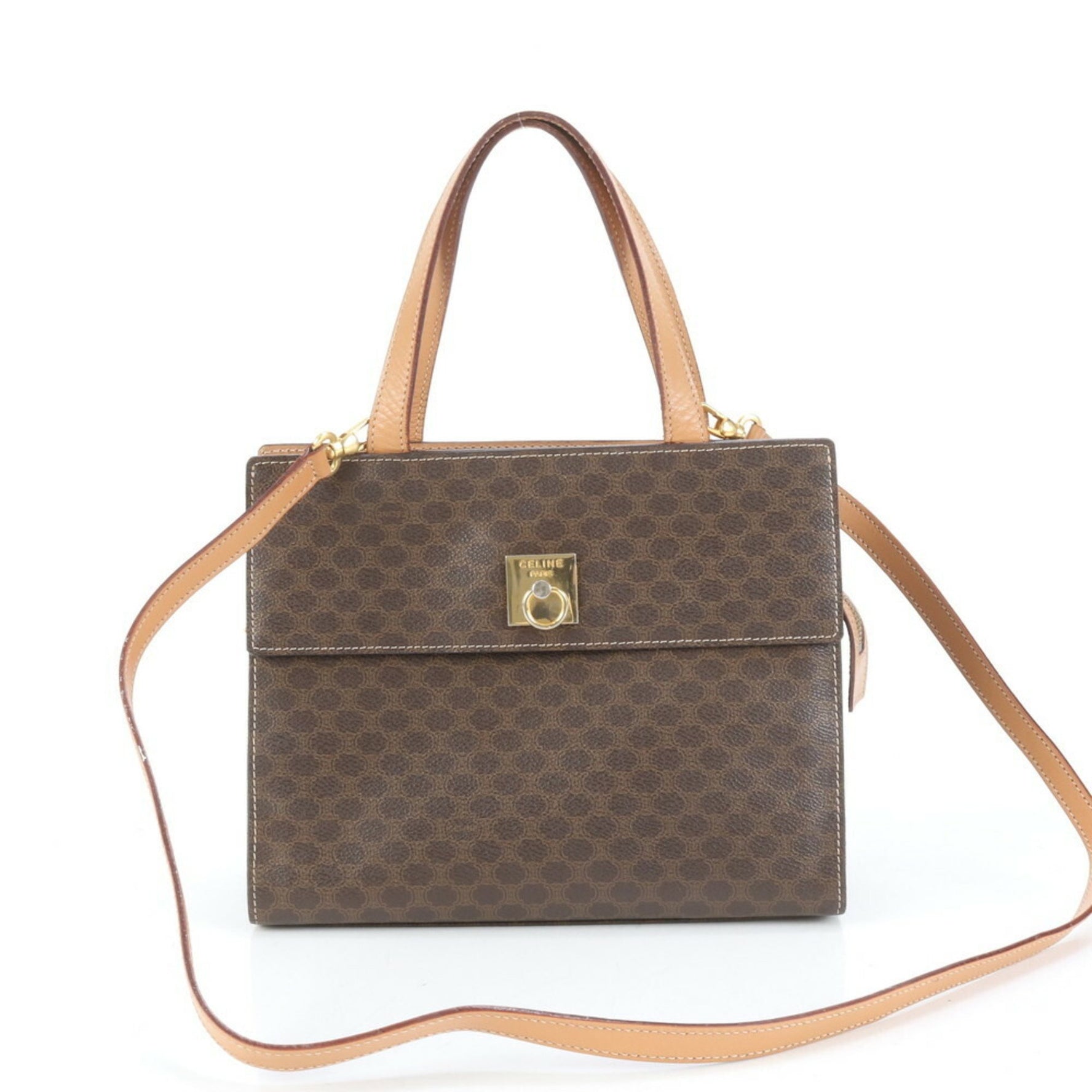 Celine Macadam Leather Shoulder Bag/Handbag