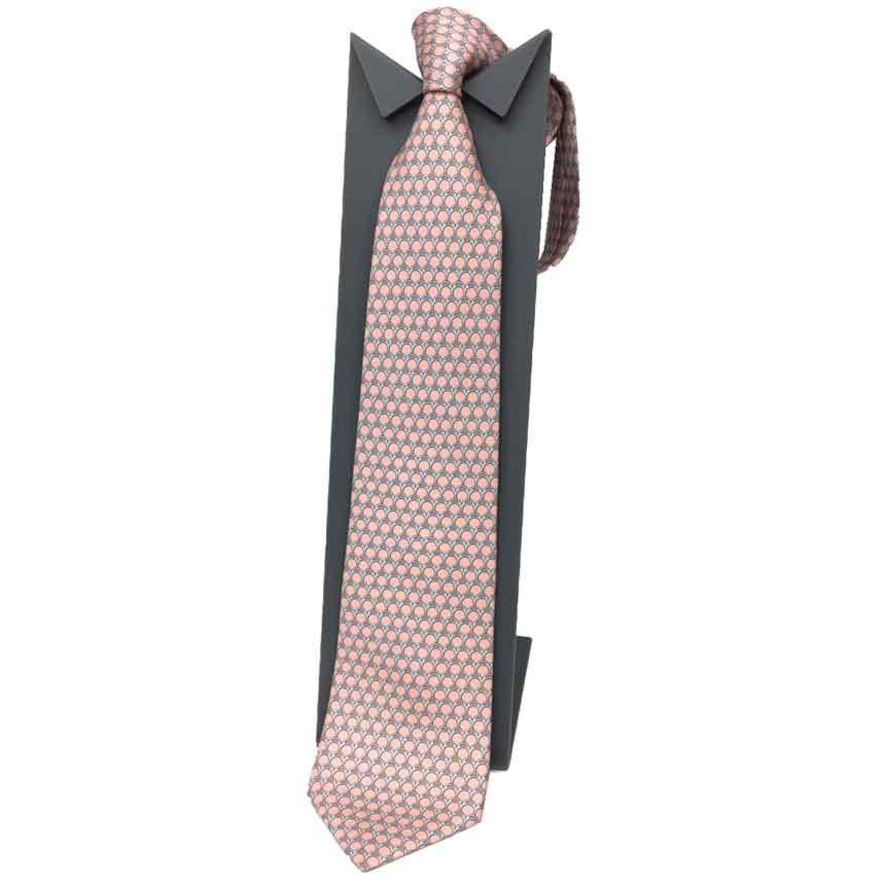 Hermes HERMES Tie Etrier Silk Twill Pink Men's