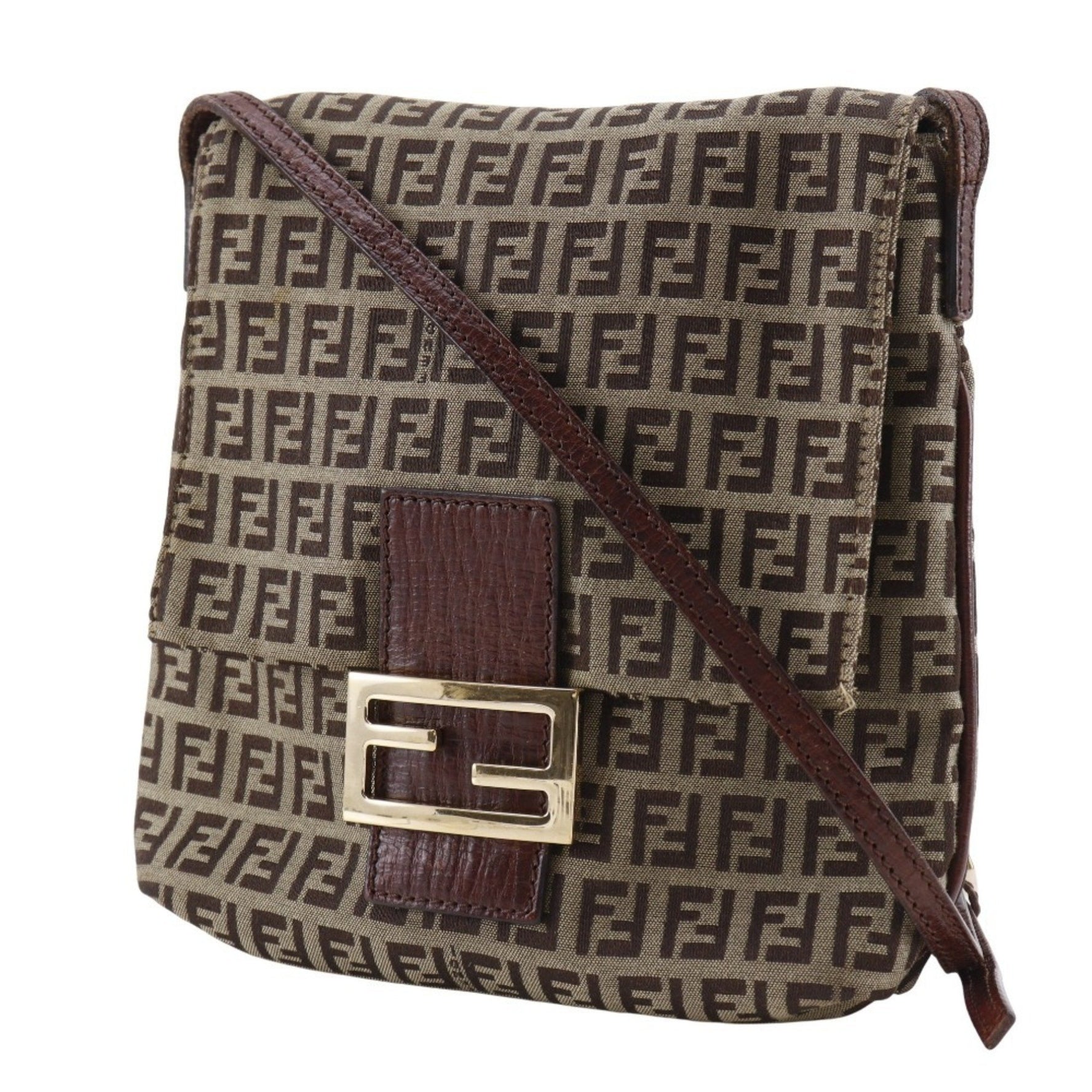 FENDI Zucchino Shoulder Bag in Nylon Canvas
