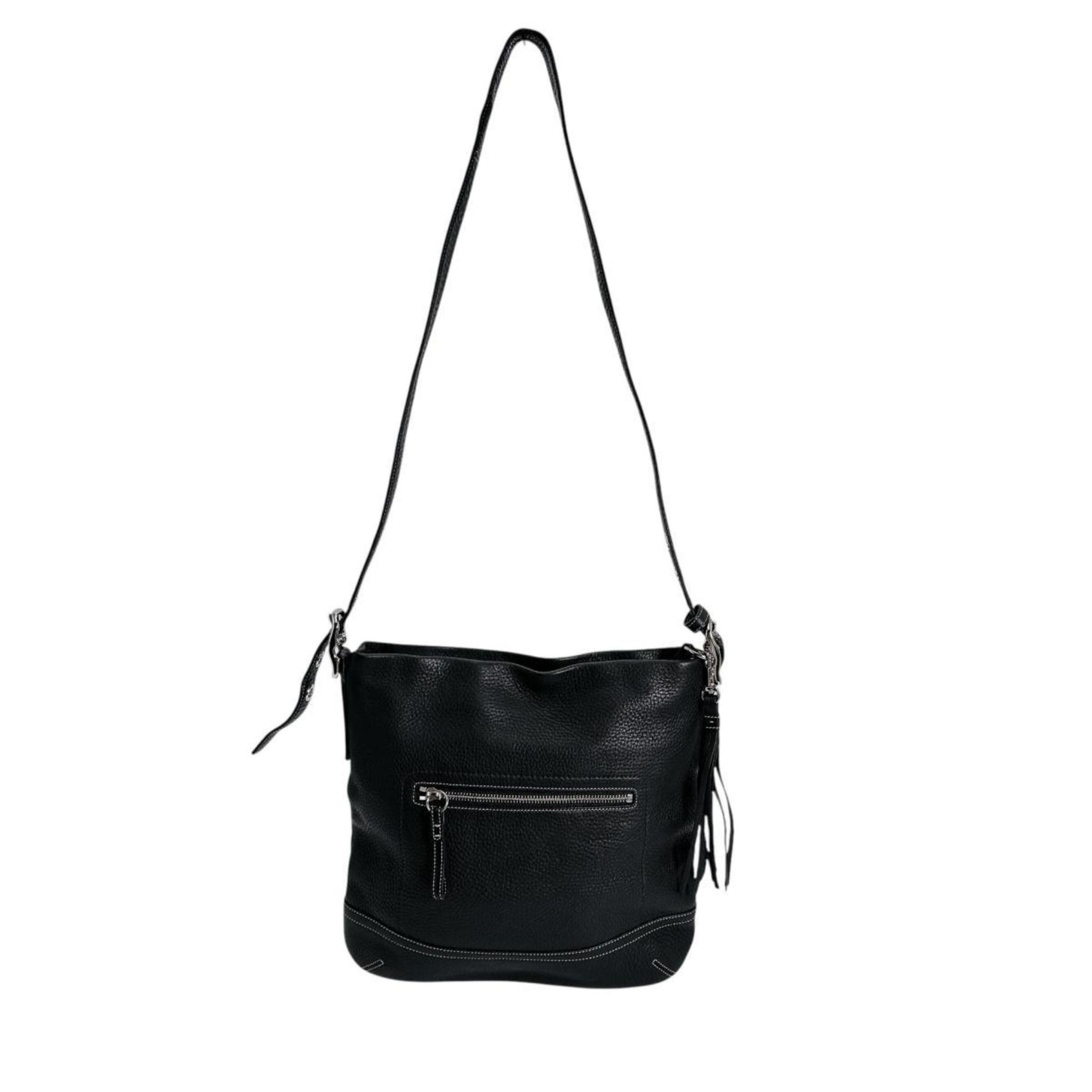Coach Shoulder Bag, Tote Tassel, Crossbody, Leather