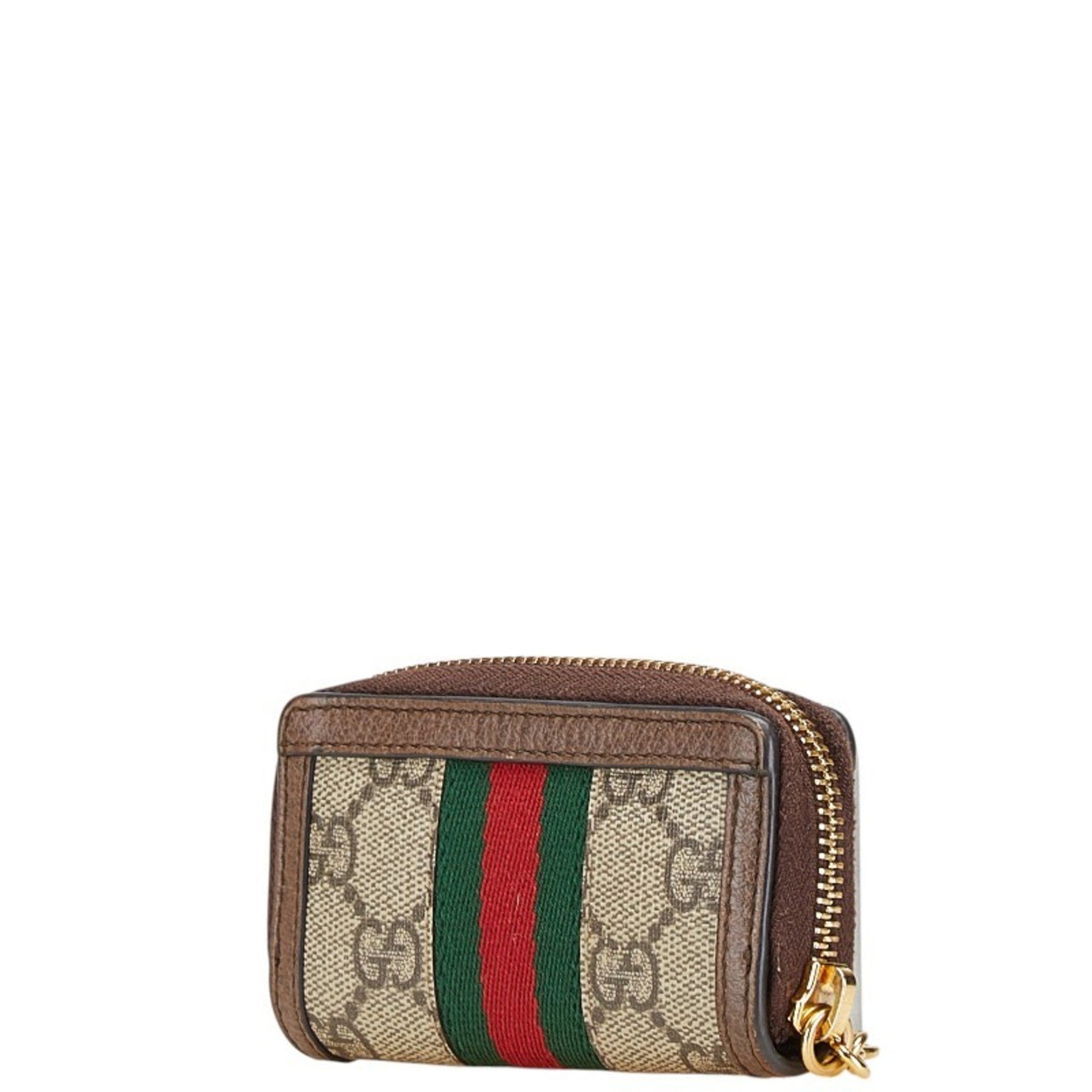 Gucci GG Supreme Offdia Key Case Beige Multicolor PVC Leather Women's GUCCI