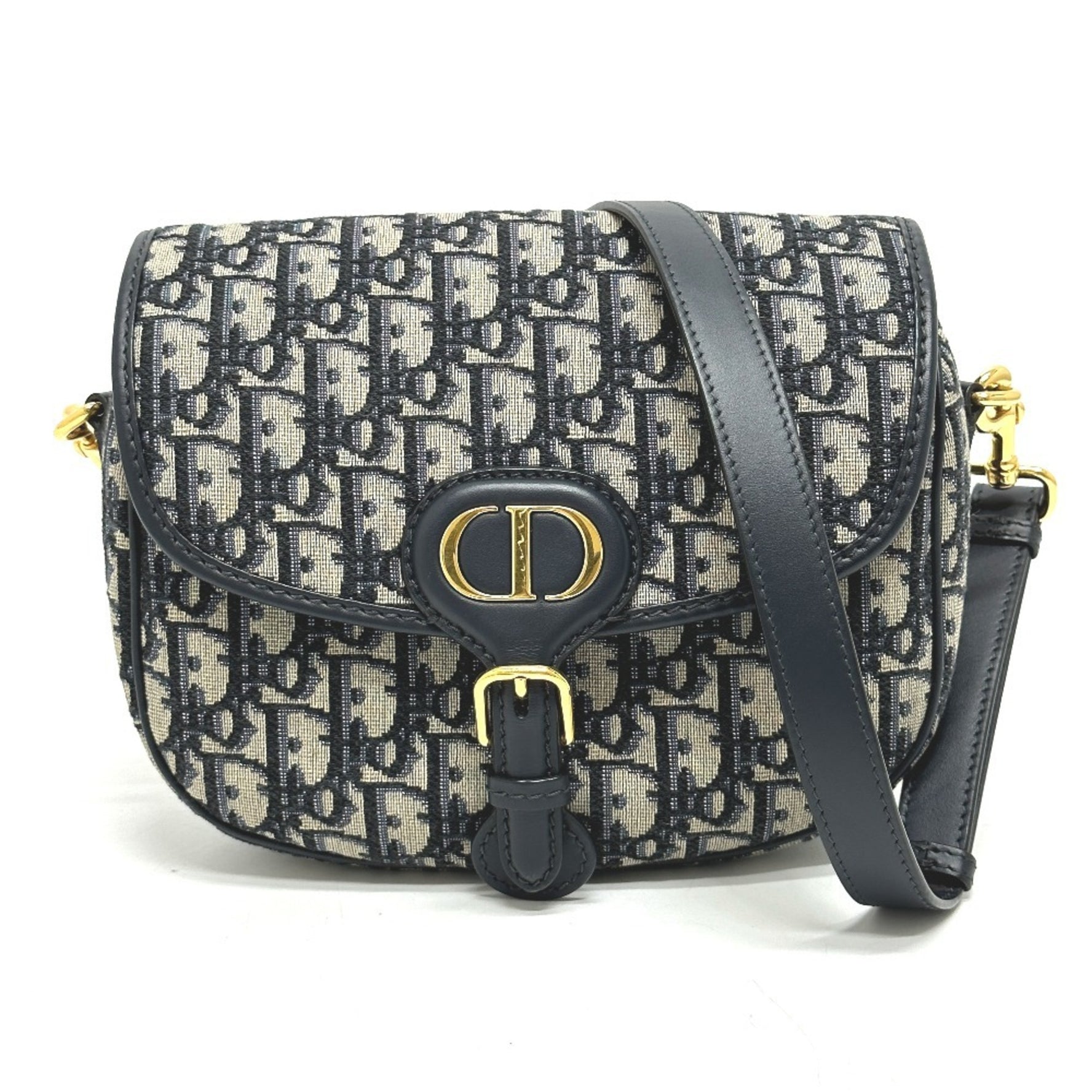 Christian Dior Dior CD Cannage Caro Chain Shoulder Bag Leather Grey