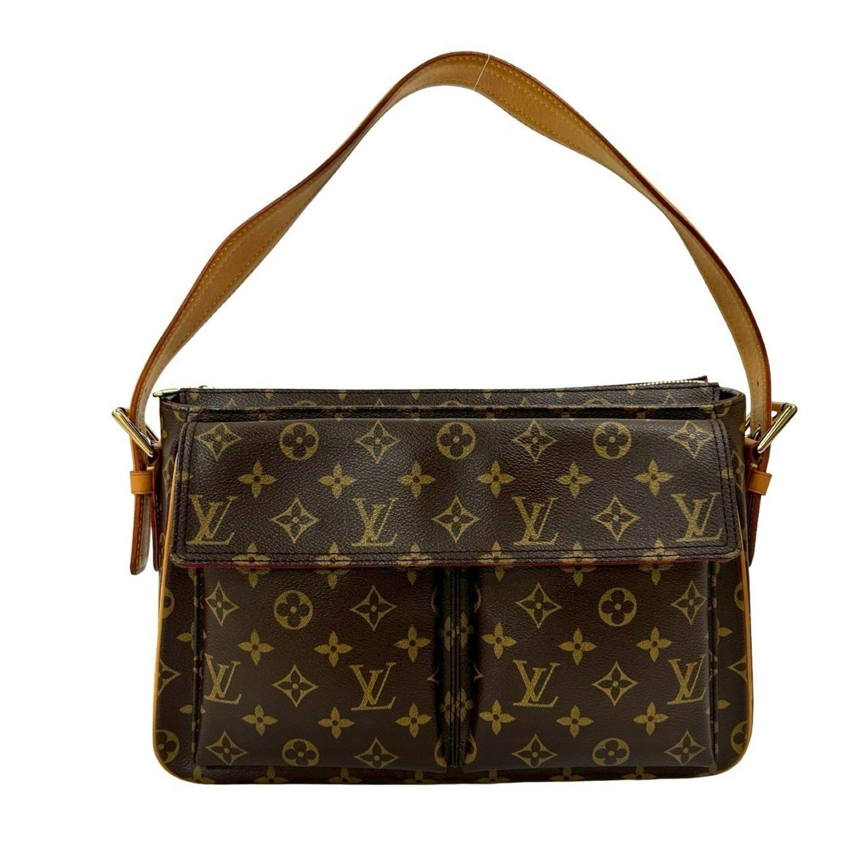 LOUIS VUITTON Vintage Viva Cite GM Monogram Leather Semi-One Shoulder Bag