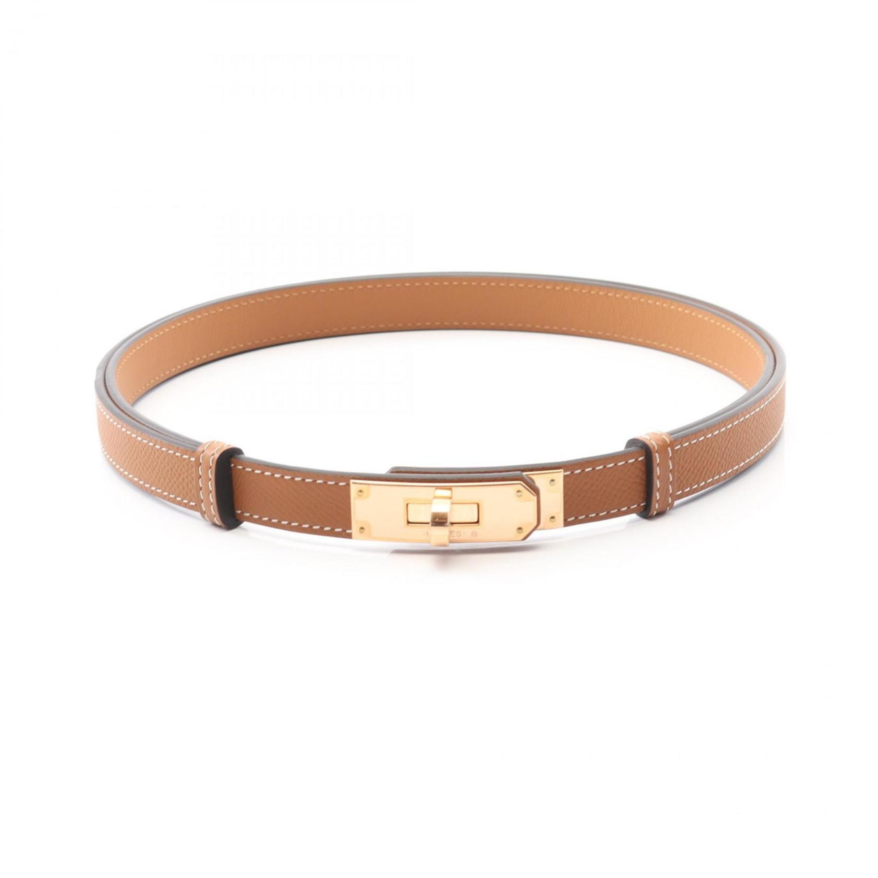 Hermes Hermès Kelly Belt, Leather, Epsom Brown