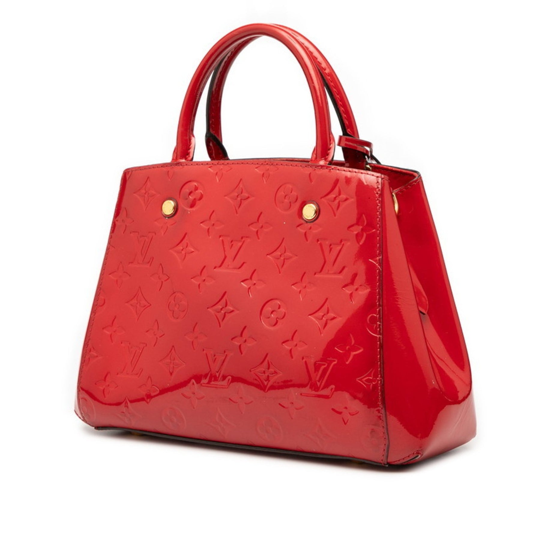Louis Vuitton Monogram Vernis Montaigne BB Handbag/Shoulder Bag, Cerise Red Patent Leather, LOUIS VUITTON