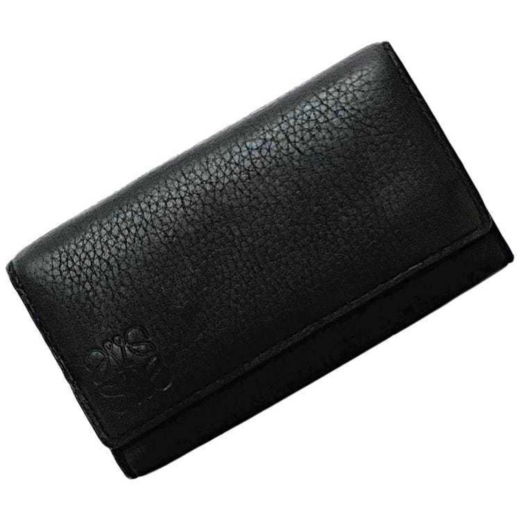 LOEWE 6-ring key case ec-23030 Black Anagram C660K92X02 Leather Key holder Men's Women's 6 Genuine leather Engraved